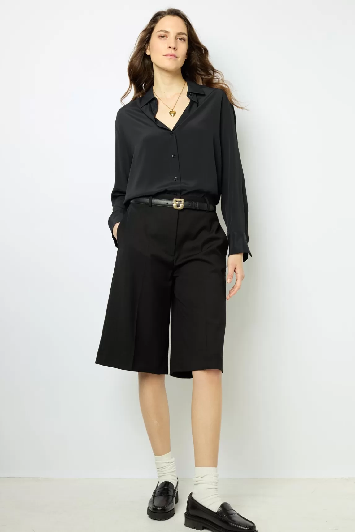 Shop Gerard Darel Black soft shirt - BEATA Noir