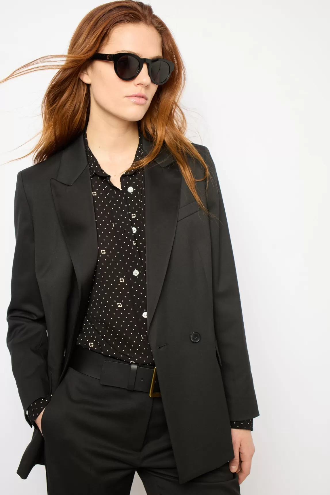 Discount Gerard Darel Black tuxedo jacket - ETIENNE Noir