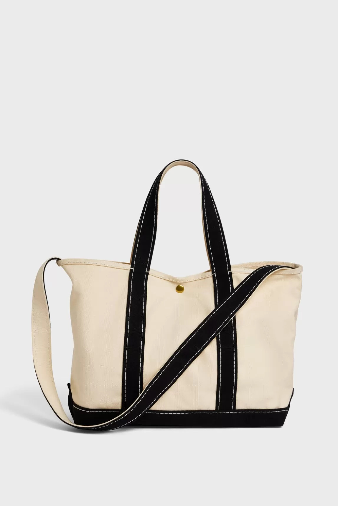 Cheap Gerard Darel Canvas shopping bag - LEON Ecru/noir