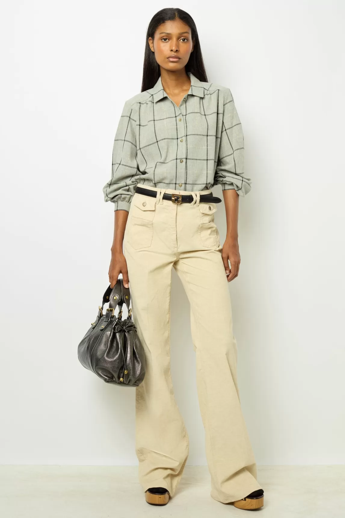 Fashion Gerard Darel Check shirt with lurex - BELLE Grismoyen