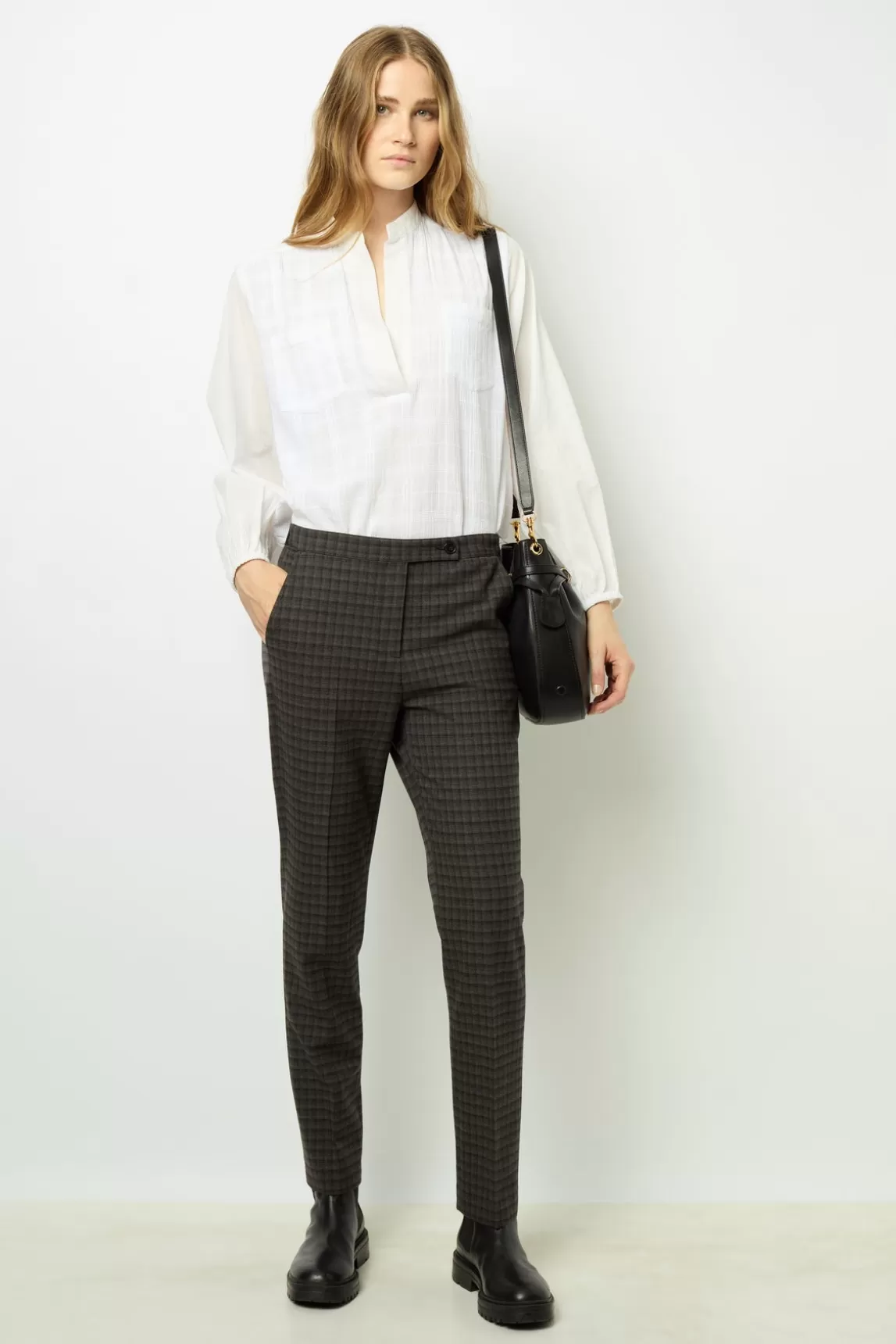 Flash Sale Gerard Darel Checked slim pants - NOELIE anthracite