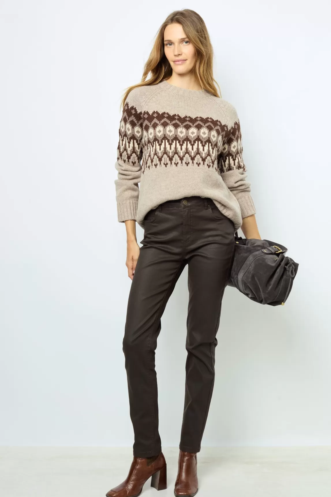 Hot Gerard Darel Coated slim jeans - NOURIA Marron