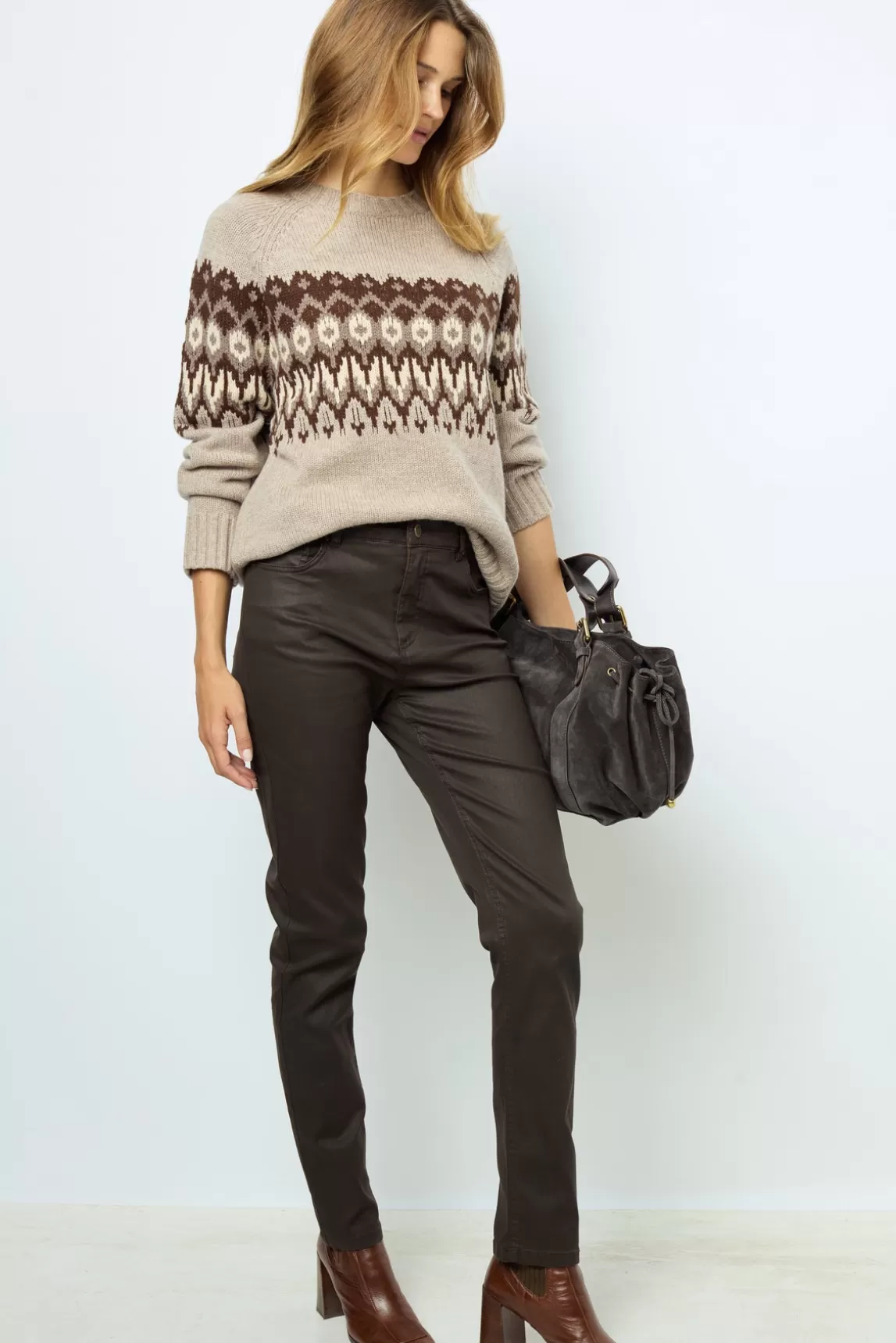 Hot Gerard Darel Coated slim jeans - NOURIA Marron