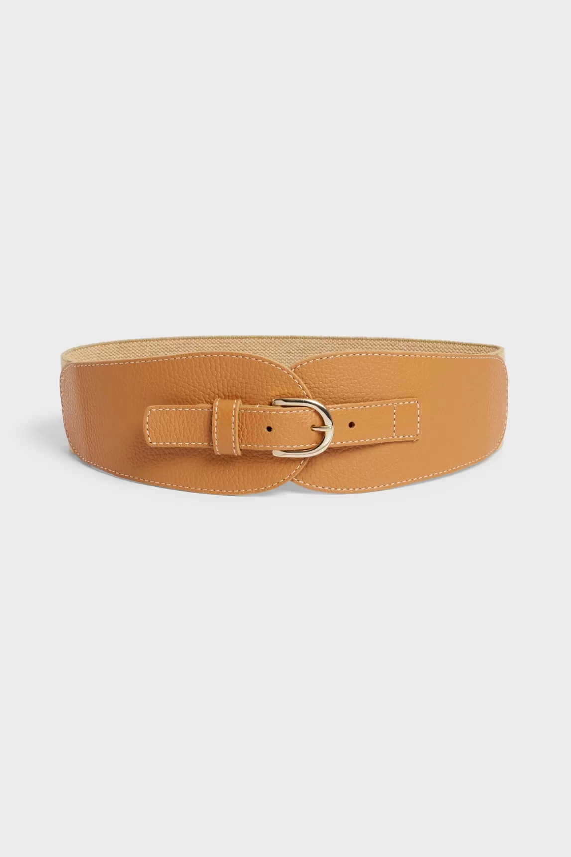 Store Gerard Darel Corset belt in grainy leather - OLYMPE Camel