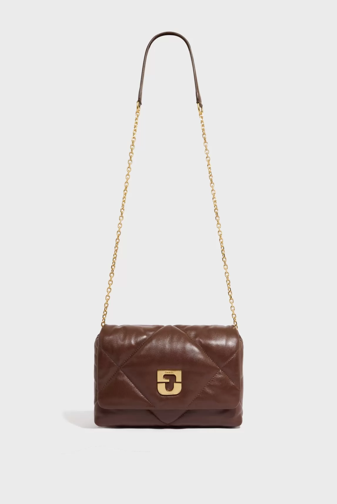 Sale Gerard Darel Crossbody bag in quilted leather - LE FANNY Chataigne