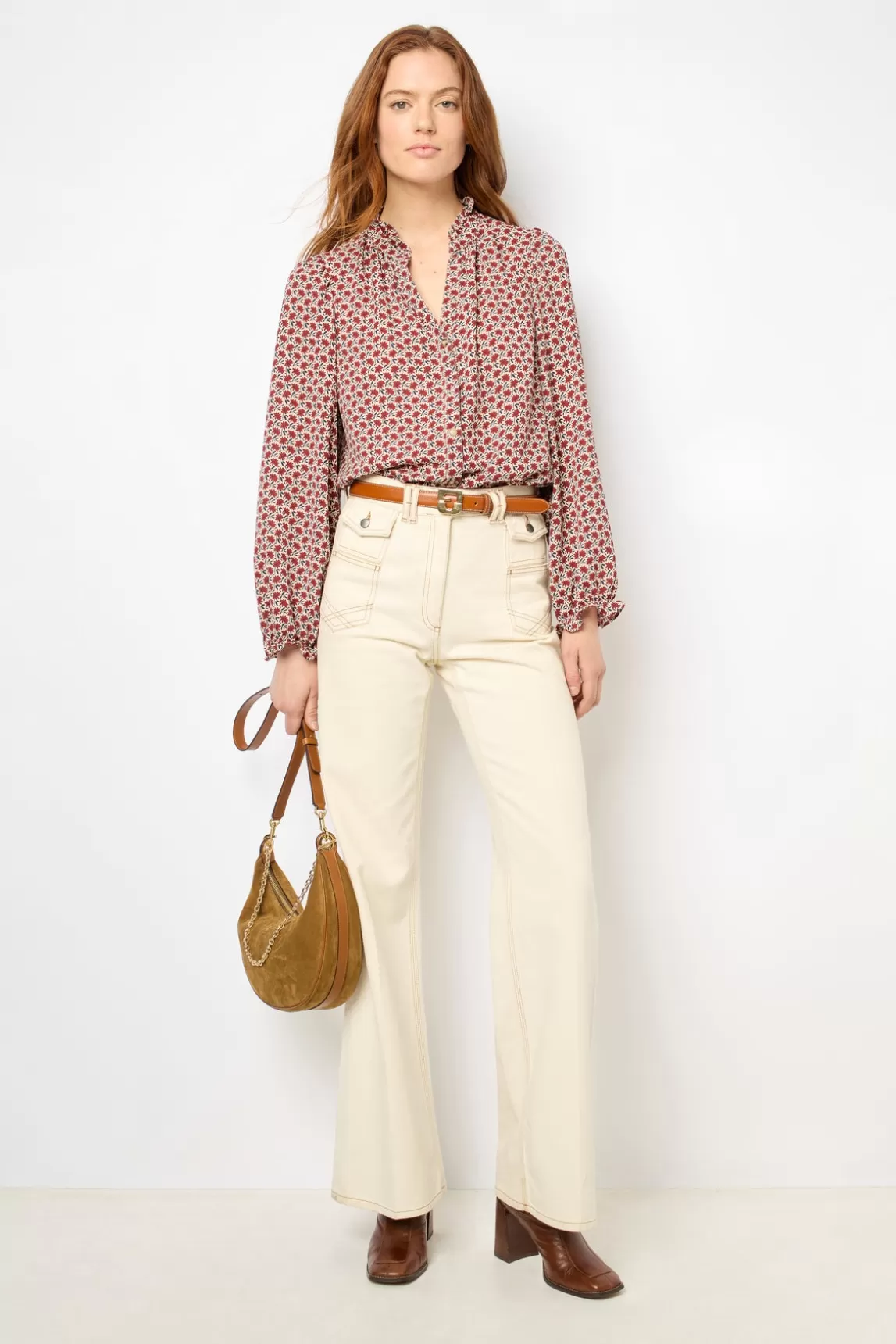 Store Gerard Darel Daisy print shirt - BELLY Naturel