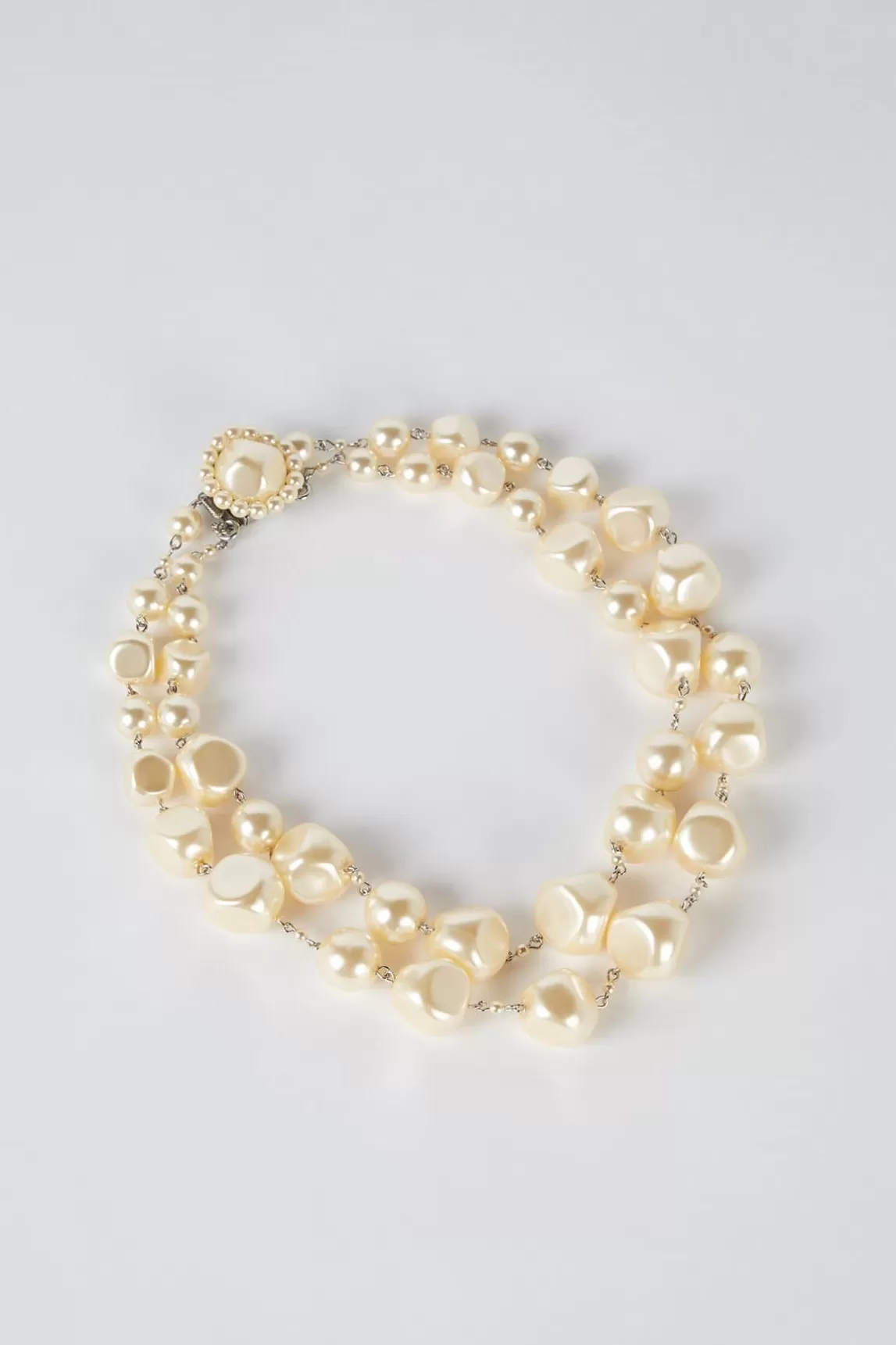 Outlet Gerard Darel Double glass bead necklace White