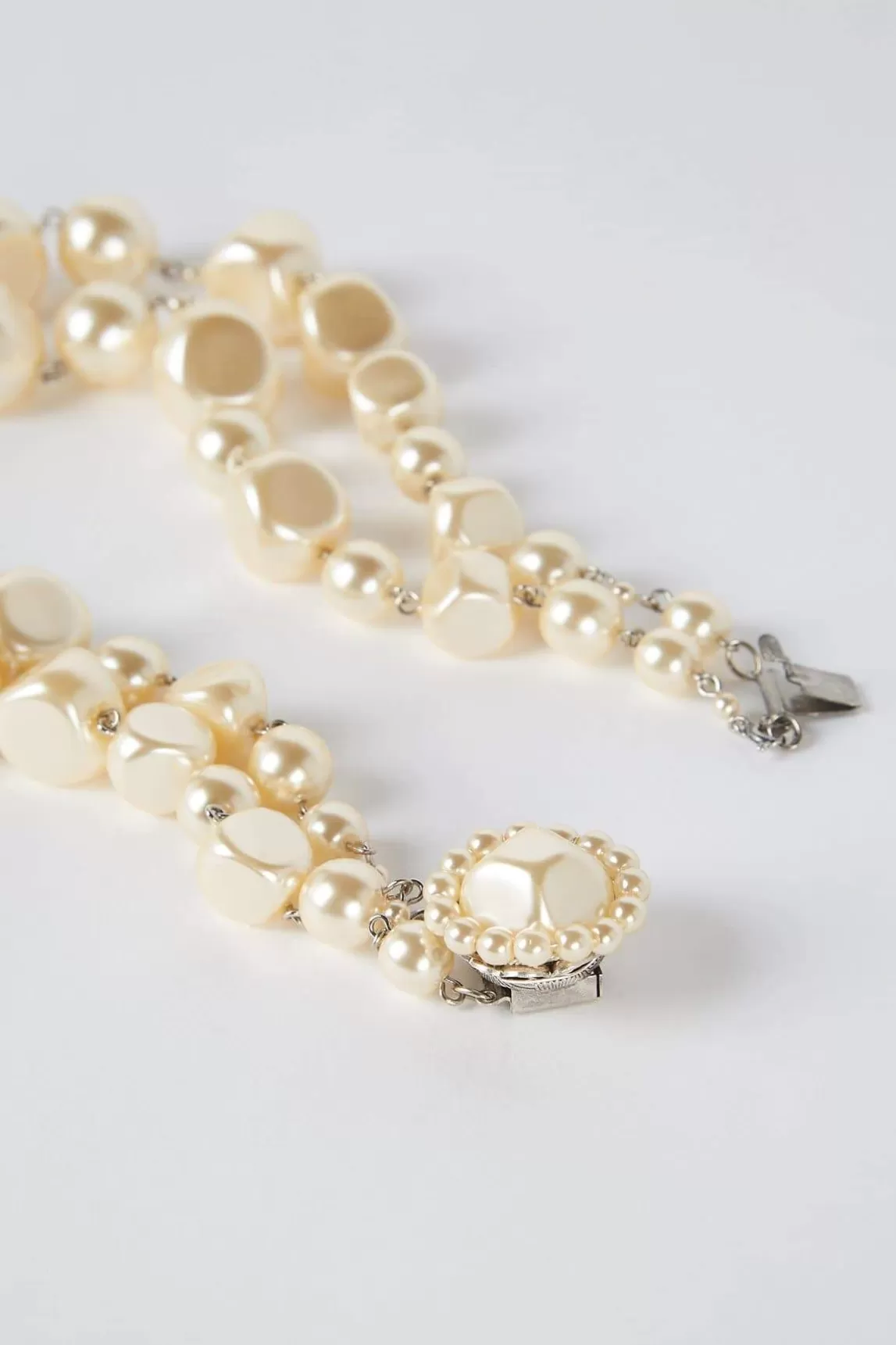 Outlet Gerard Darel Double glass bead necklace White