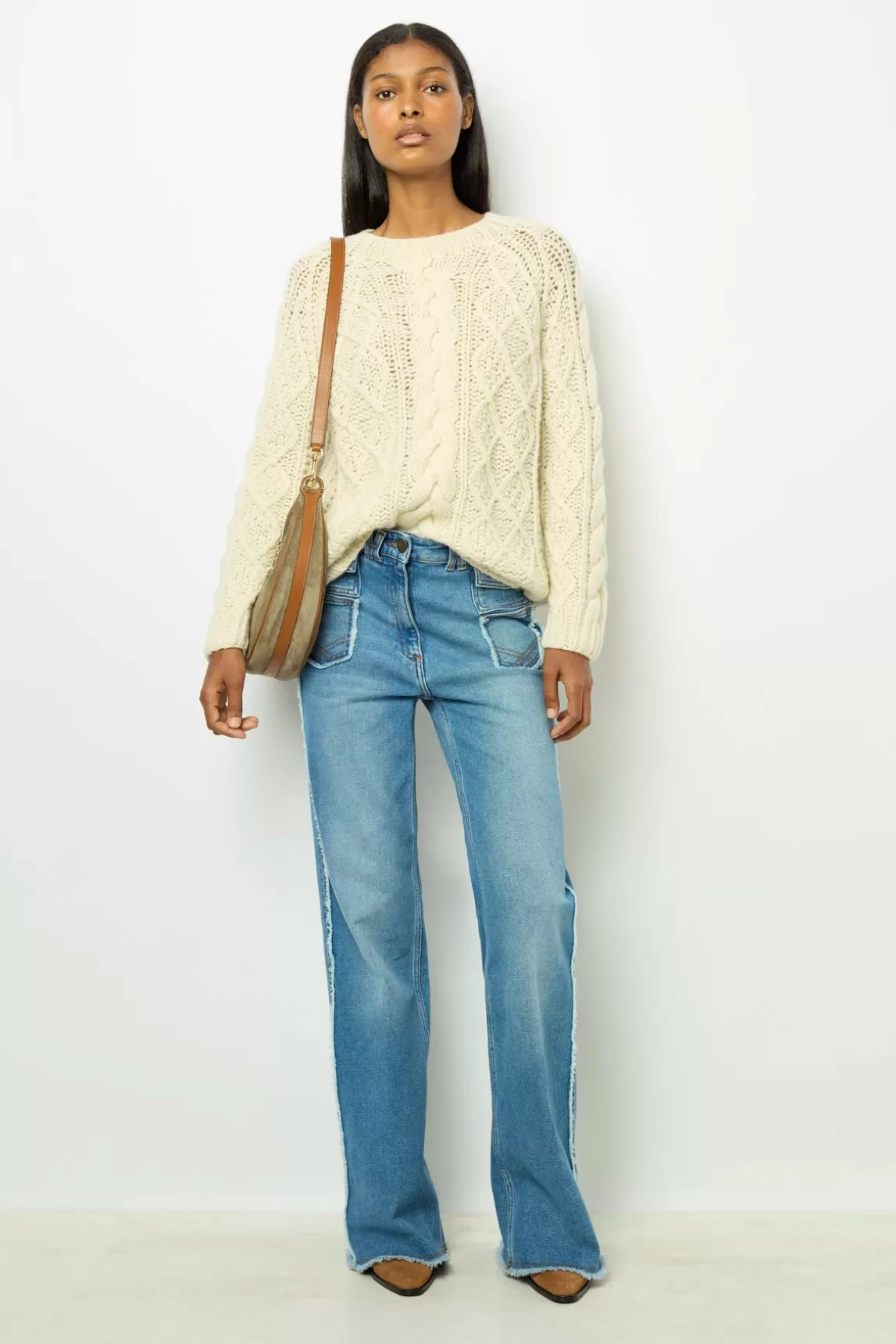 Best Sale Gerard Darel twisted sweater - JORDANA Ecru