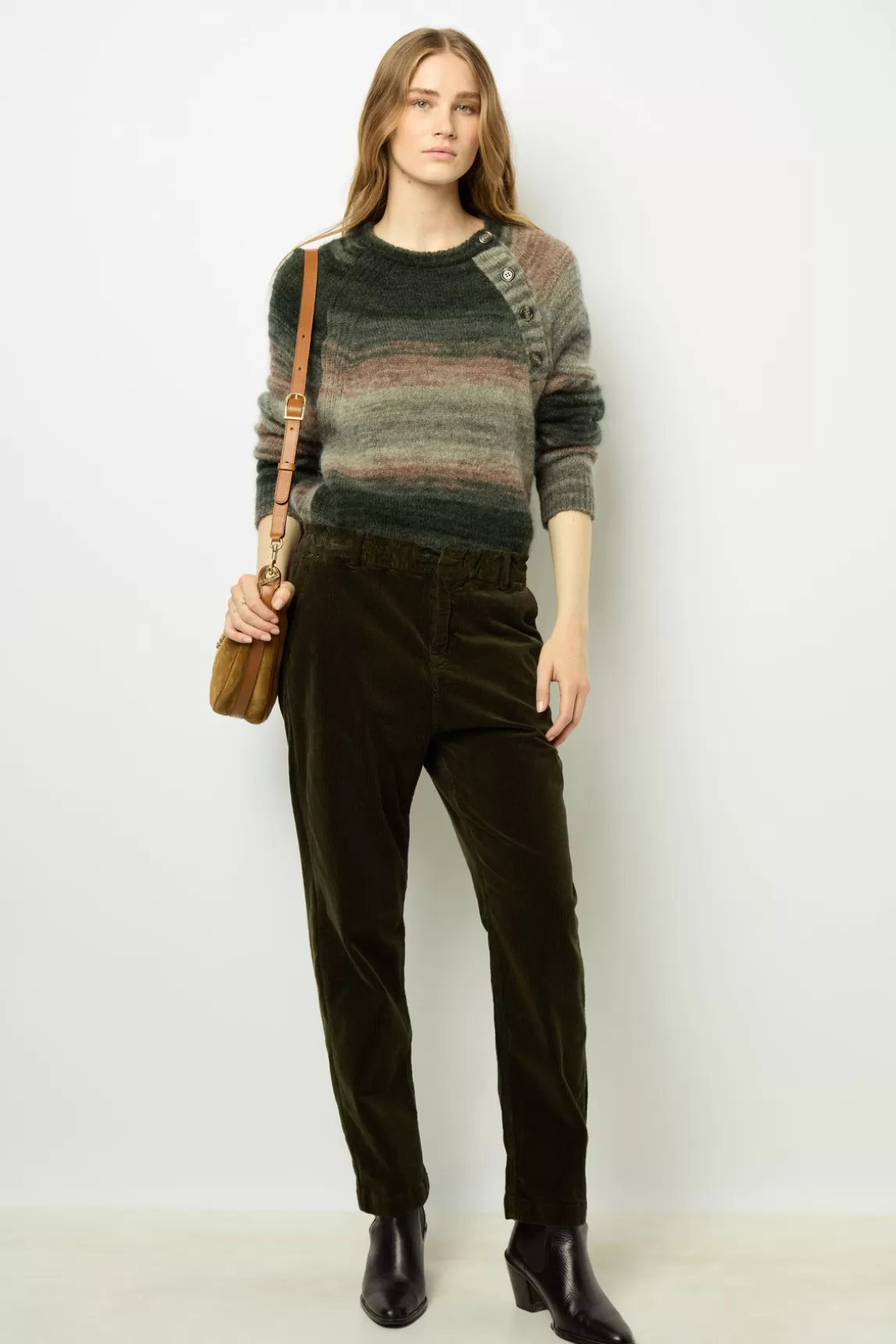 Discount Gerard Darel Elasticated corduroy pants - NYMPHIE Kakimoyen