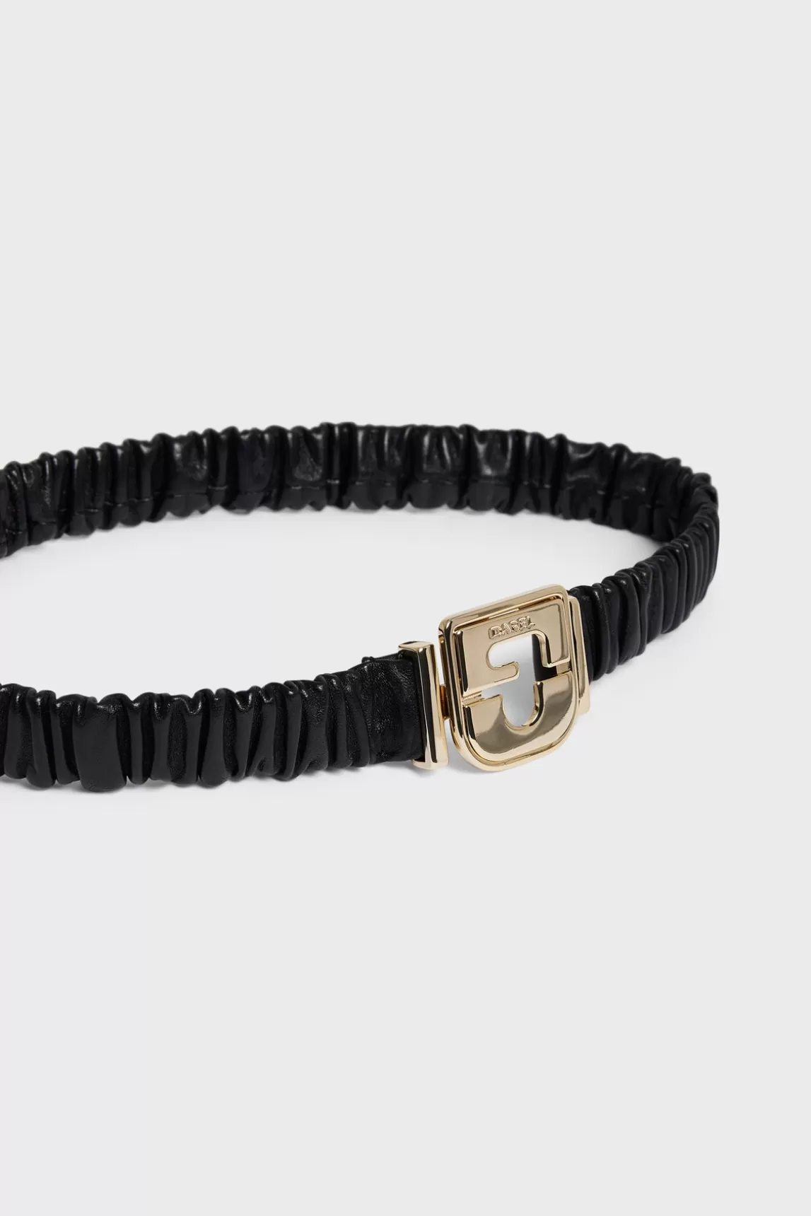 Shop Gerard Darel Elasticated leather belt - LE RITA Noir