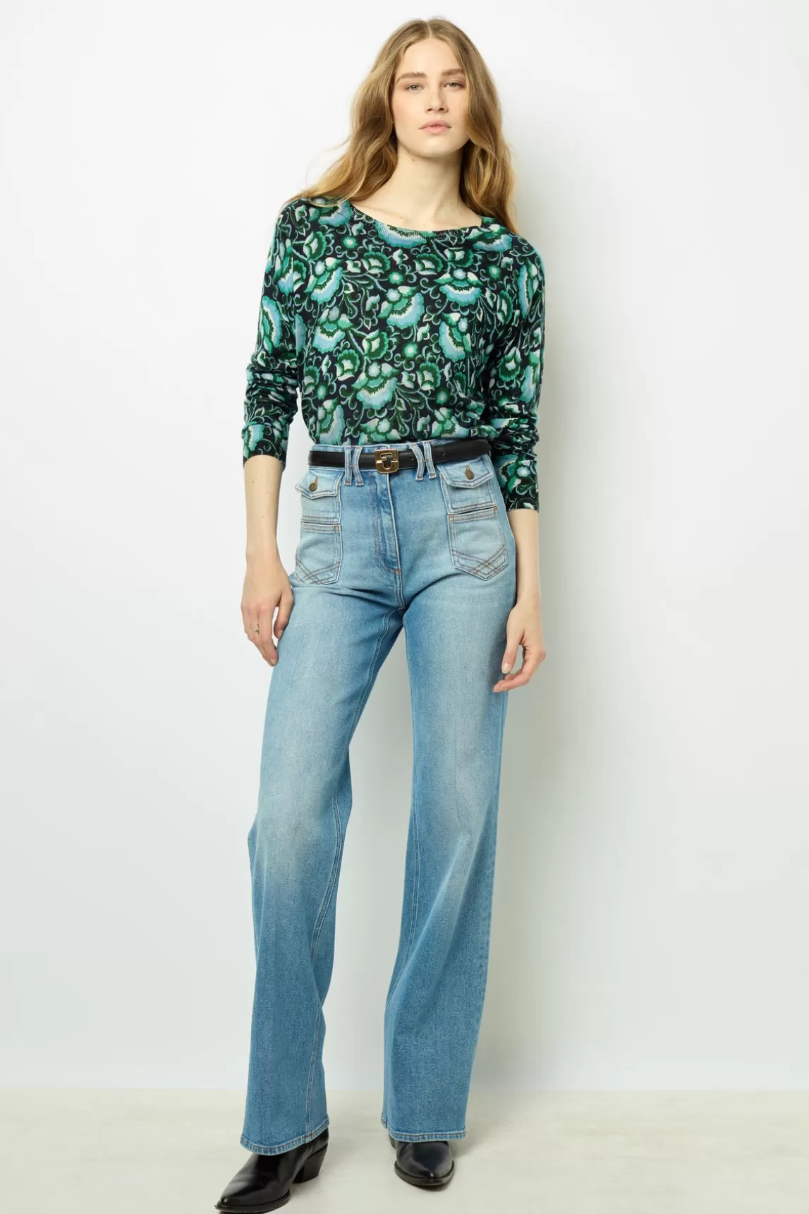 Fashion Gerard Darel Flared jeans -ANNA Vert