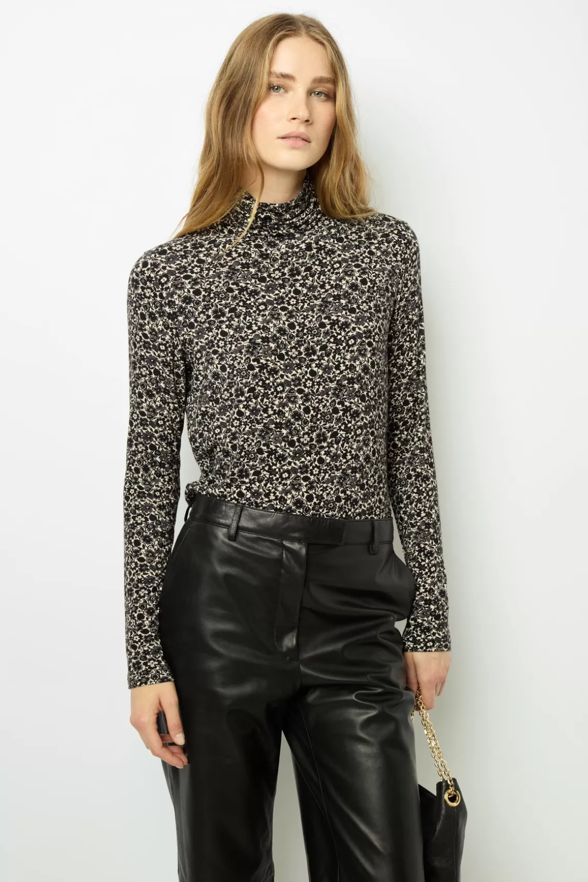 Best Gerard Darel Floral turtleneck sweater - AURELIE Noir