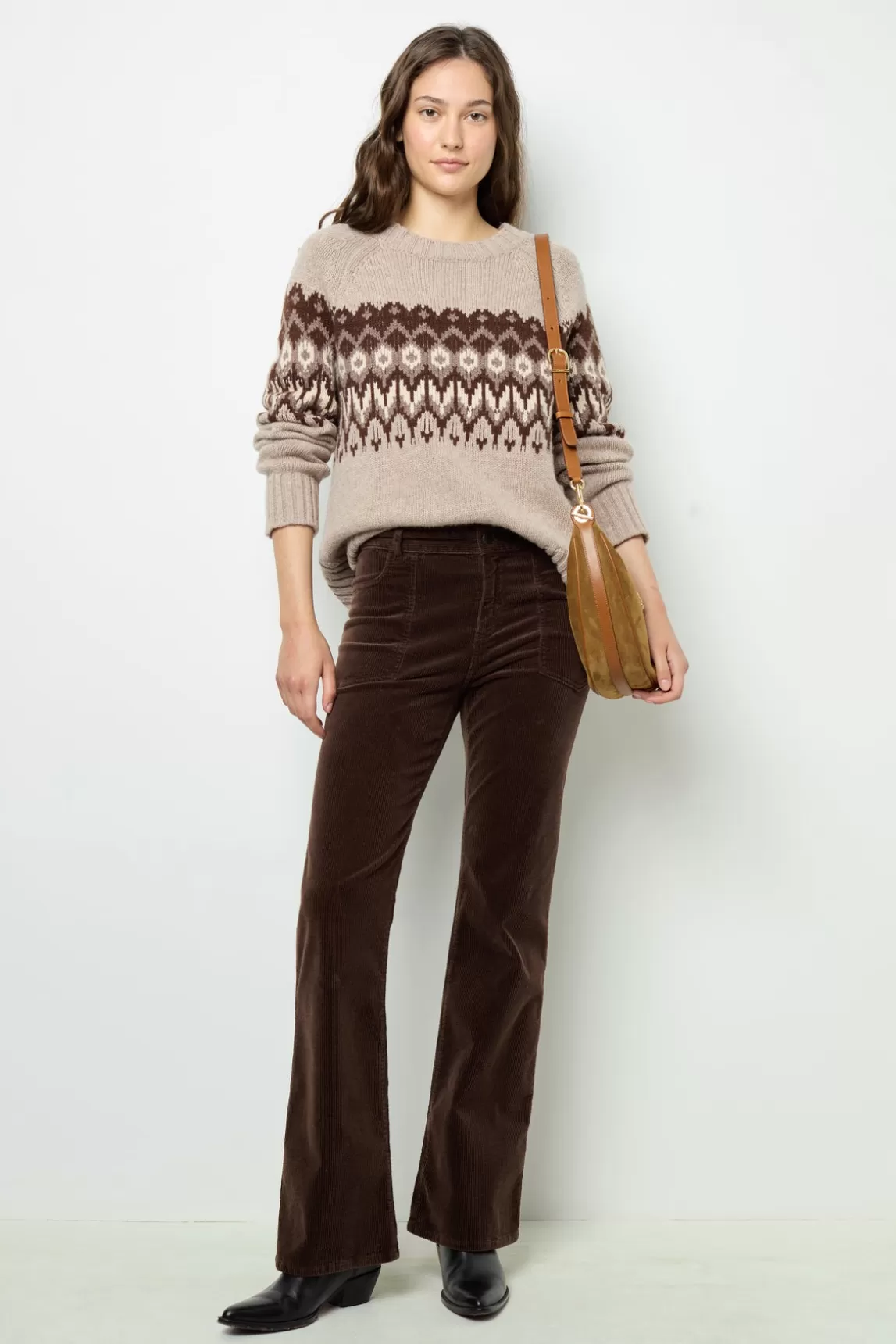 Cheap Gerard Darel Geometric wool sweater - JANINA Camel