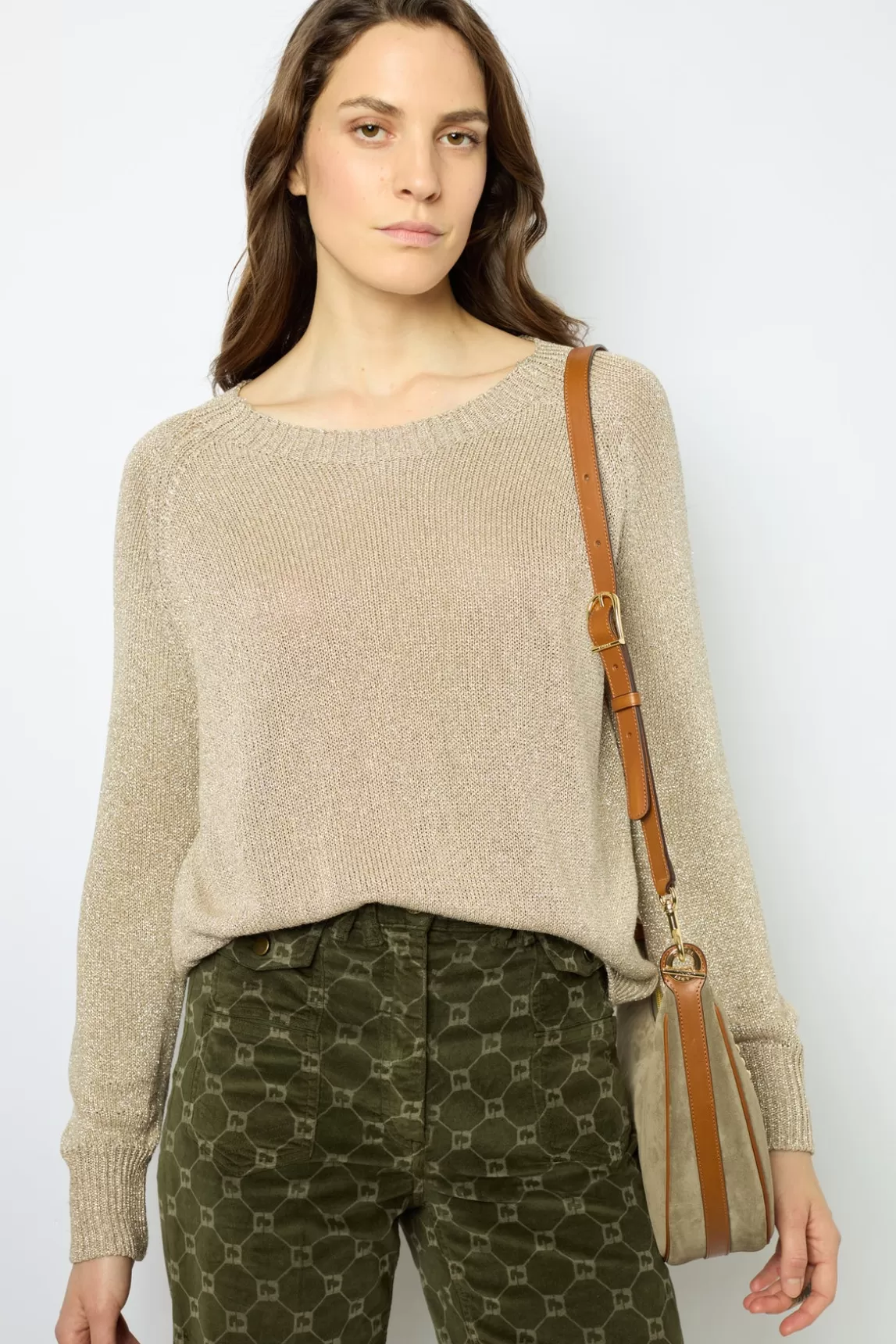 Sale Gerard Darel Golden lurex sweater - JAYLIN Beige