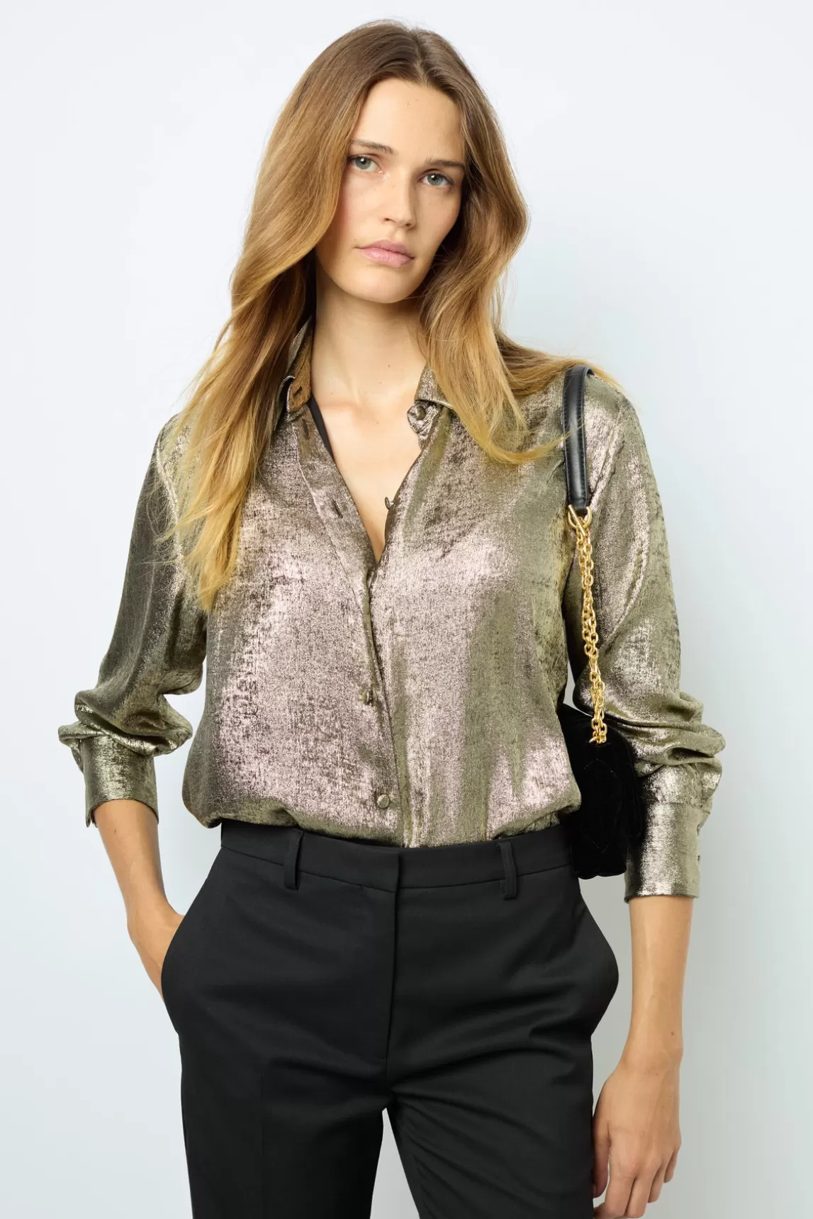 Sale Gerard Darel Gold-tone shirt - BRUNA Or