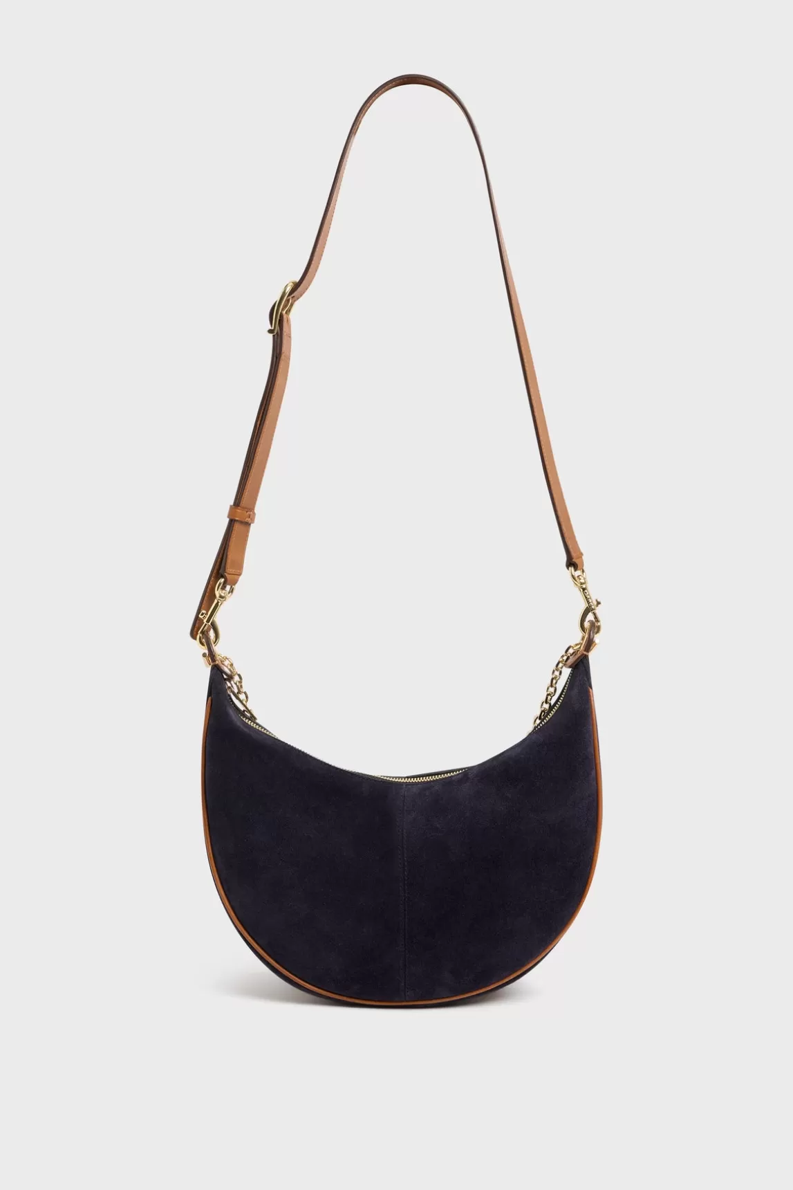 New Gerard Darel Half-moon bag in suede leather - LE SUZANNE Universe