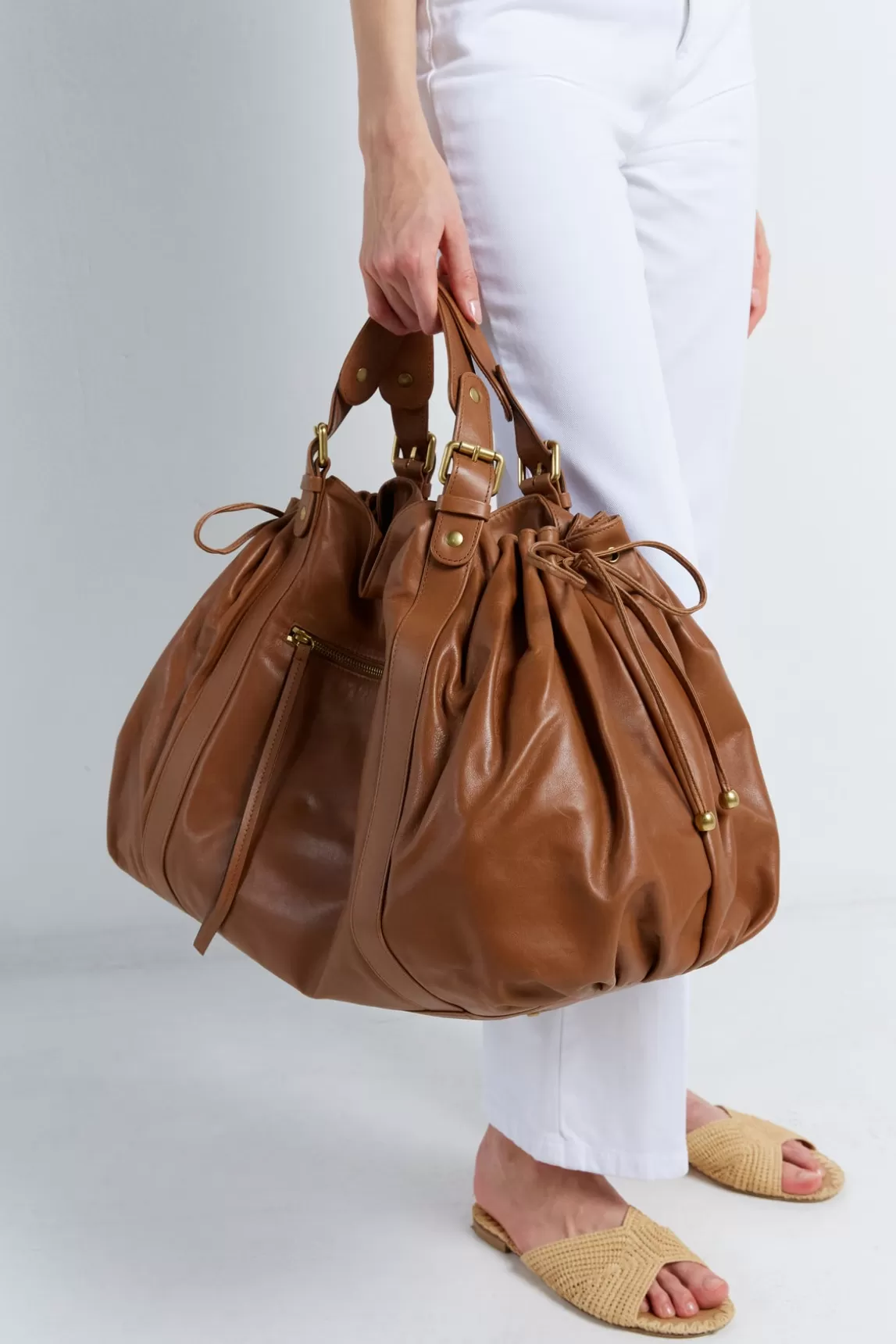 Discount Gerard Darel Handbag in calf leather - 72H Cognac