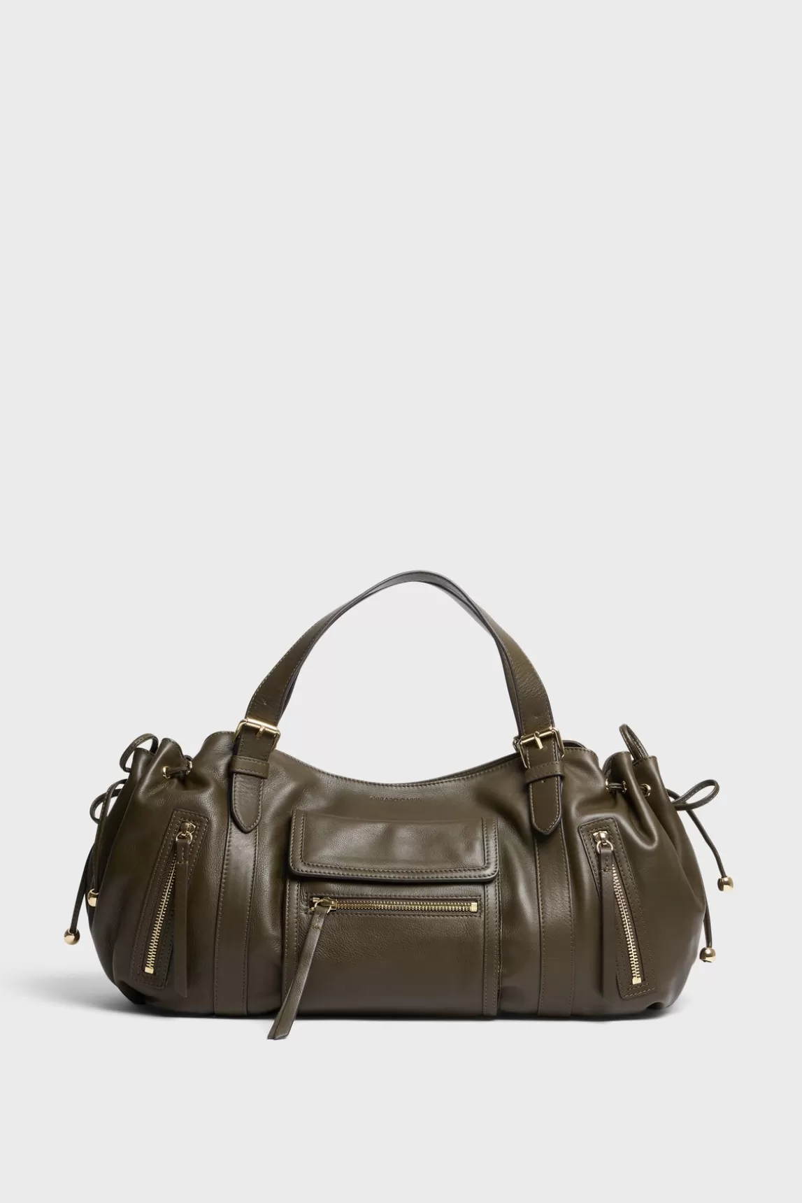 Hot Gerard Darel Handbag in leather with zipped pocket - ST GERMAIN Kaki