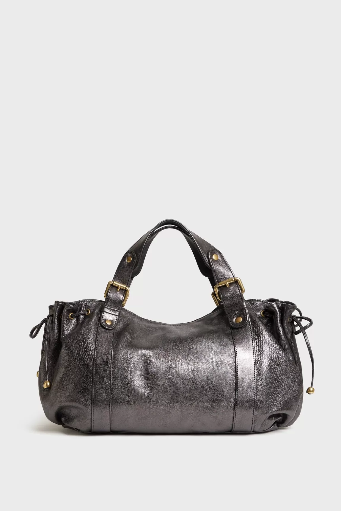 Fashion Gerard Darel Handbag in metallic leather - 24H Asphalt