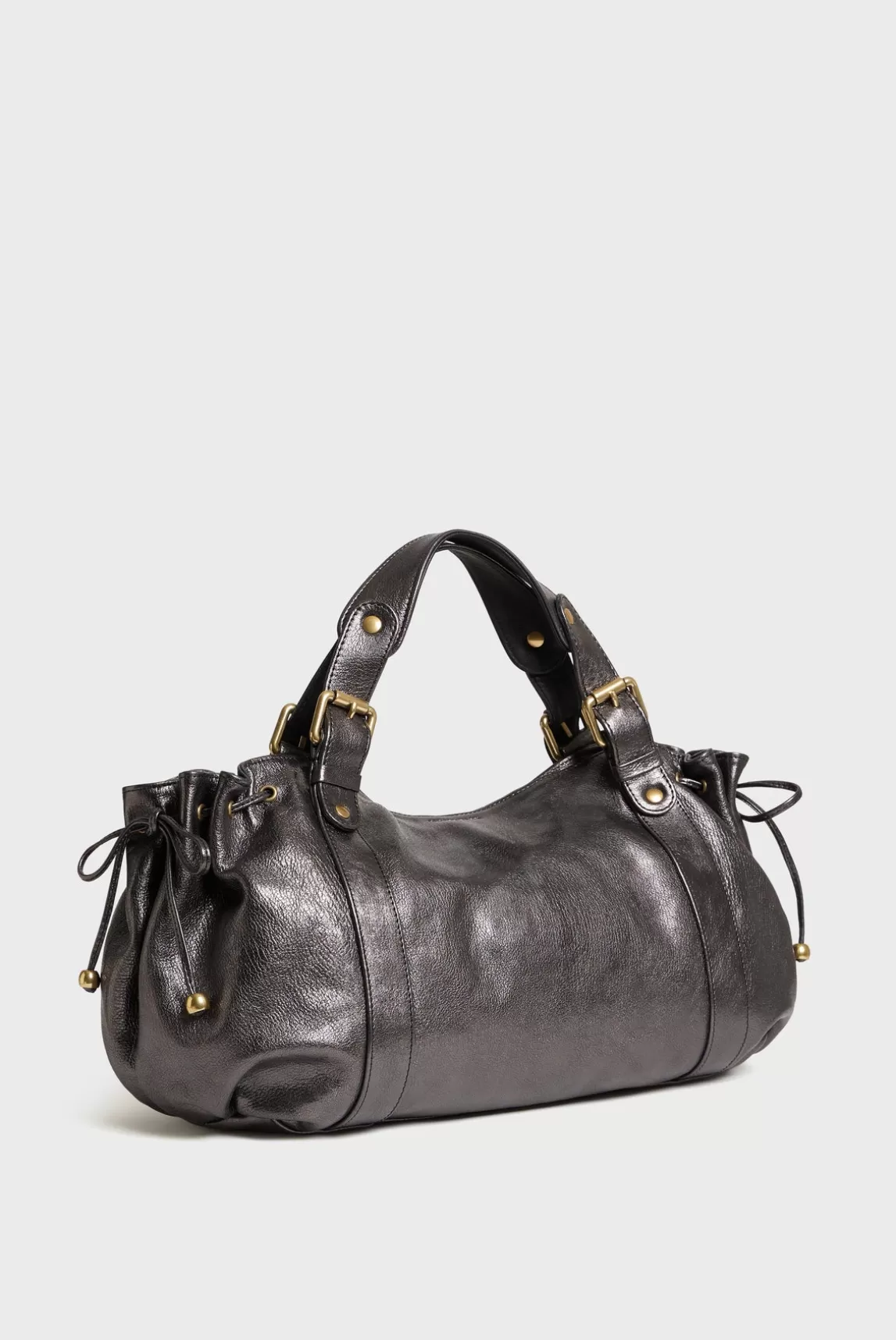 Fashion Gerard Darel Handbag in metallic leather - 24H Asphalt