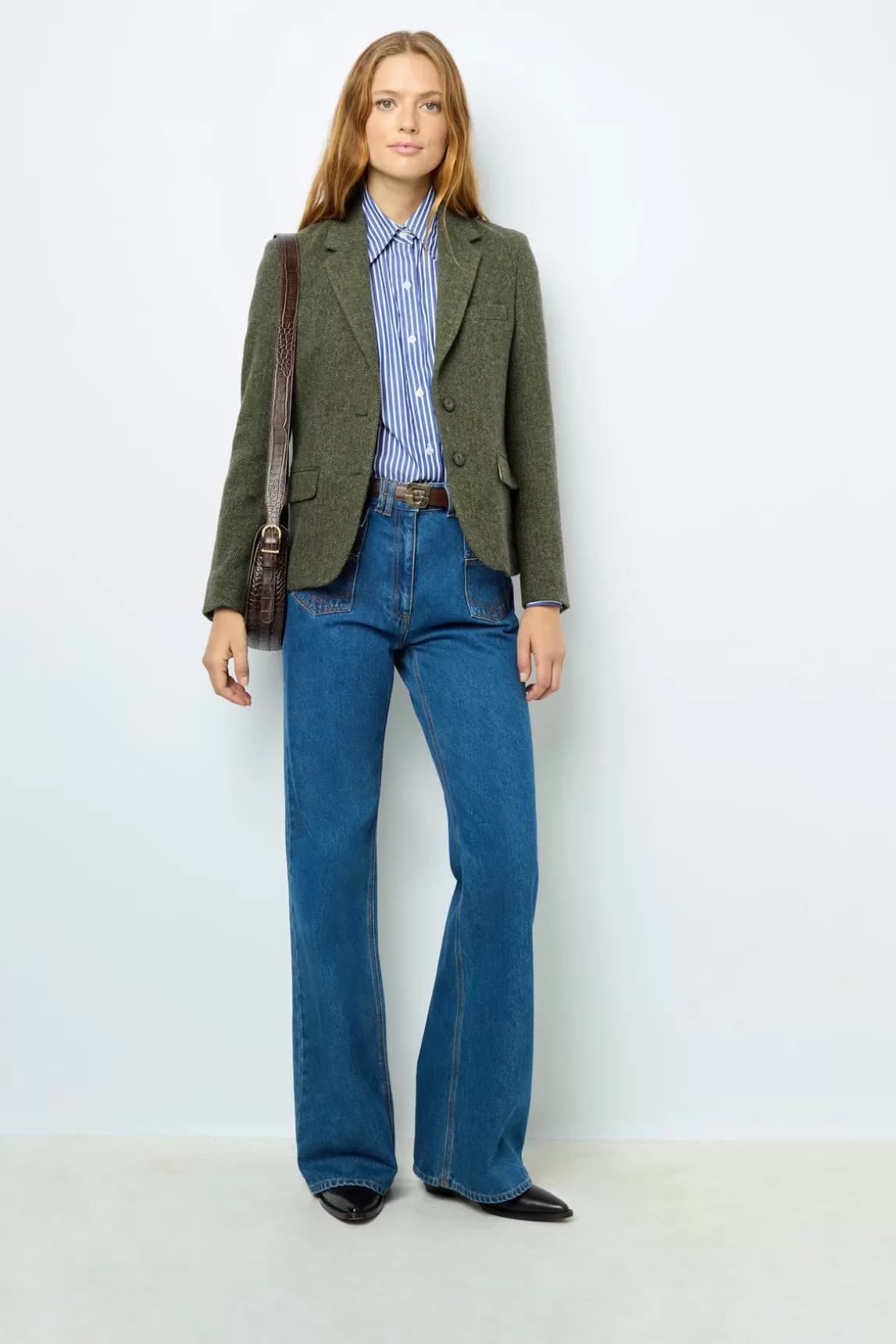 Sale Gerard Darel Herringbone suit jacket - MARILOU Kaki