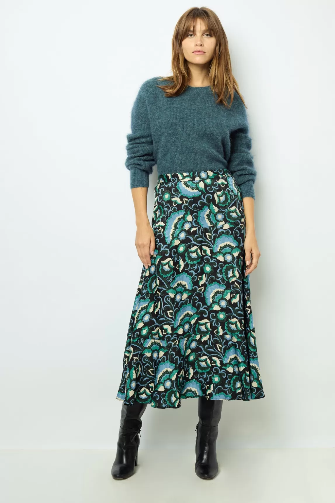 Cheap Gerard Darel Jacquard print midi skirt - CATHERINA Vert