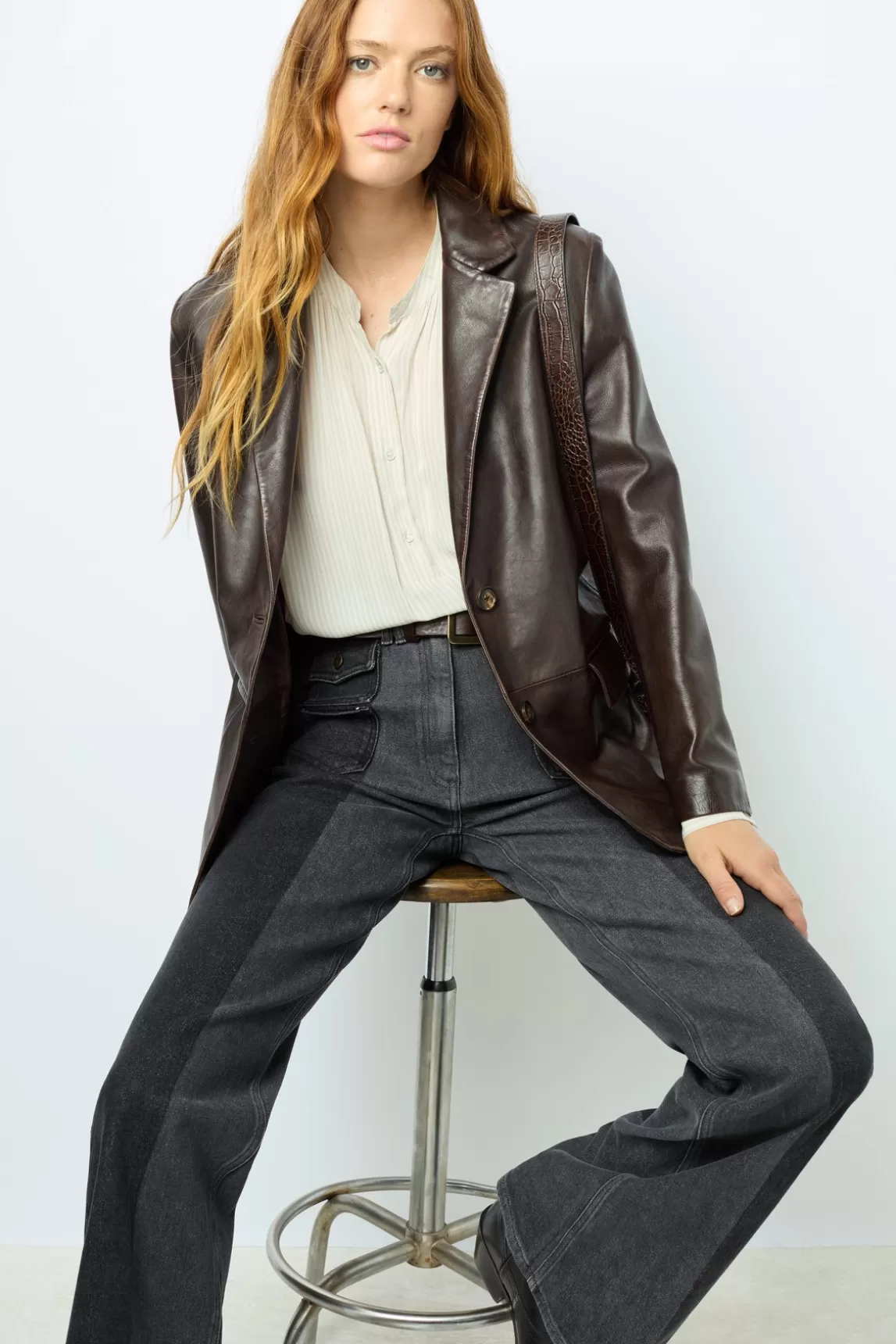 Best Sale Gerard Darel Lamb leather blazer - BEA Cinanon