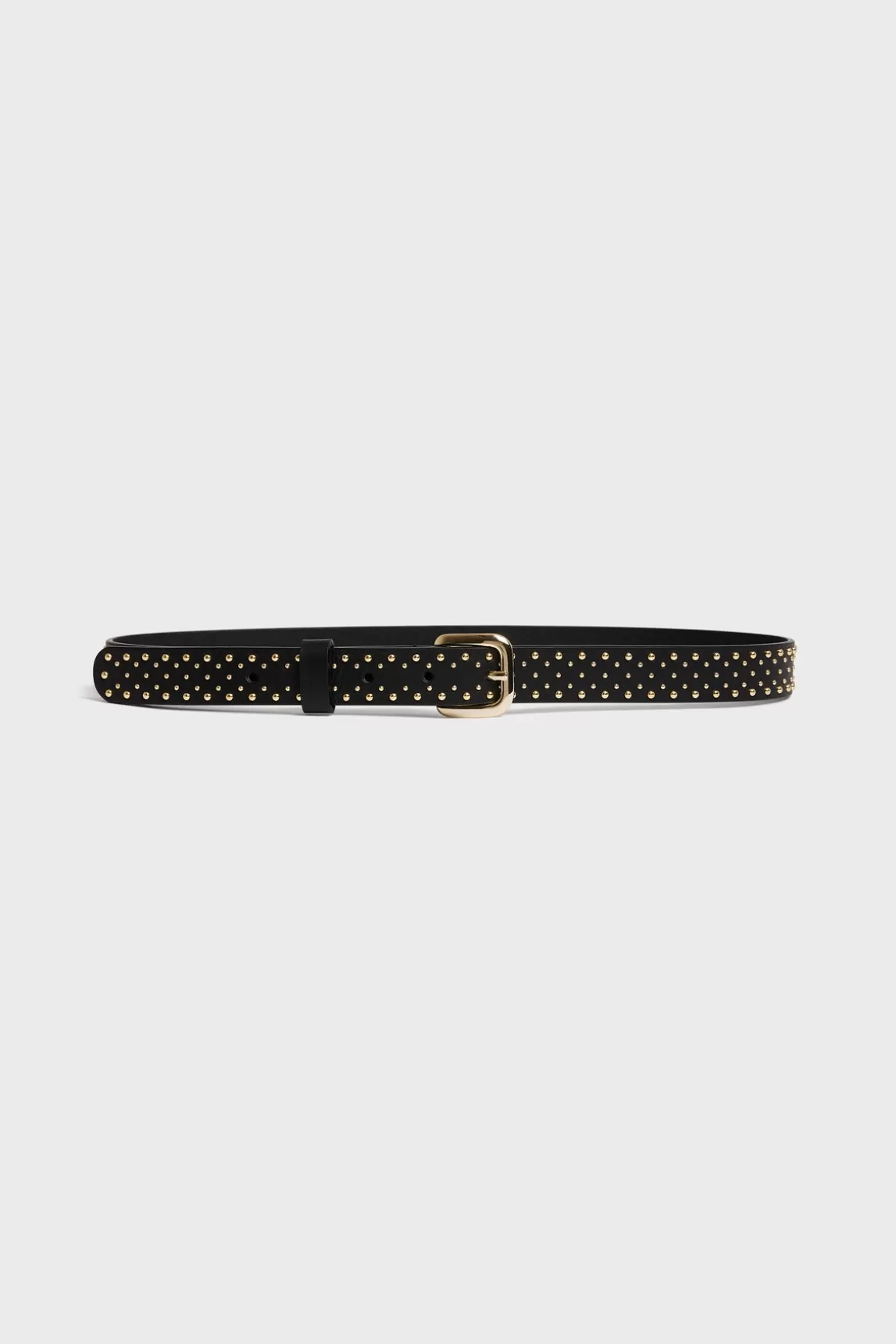 Clearance Gerard Darel Leather belt with studs - AMY Noir