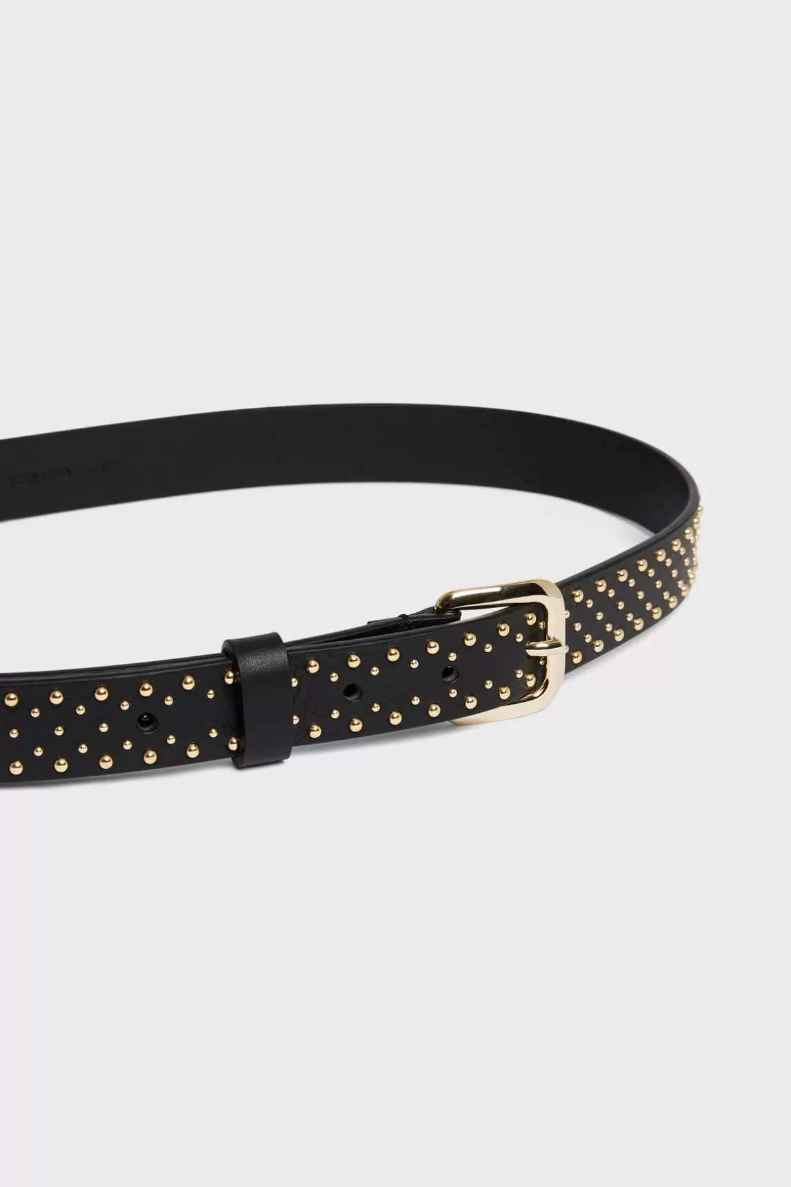 Clearance Gerard Darel Leather belt with studs - AMY Noir