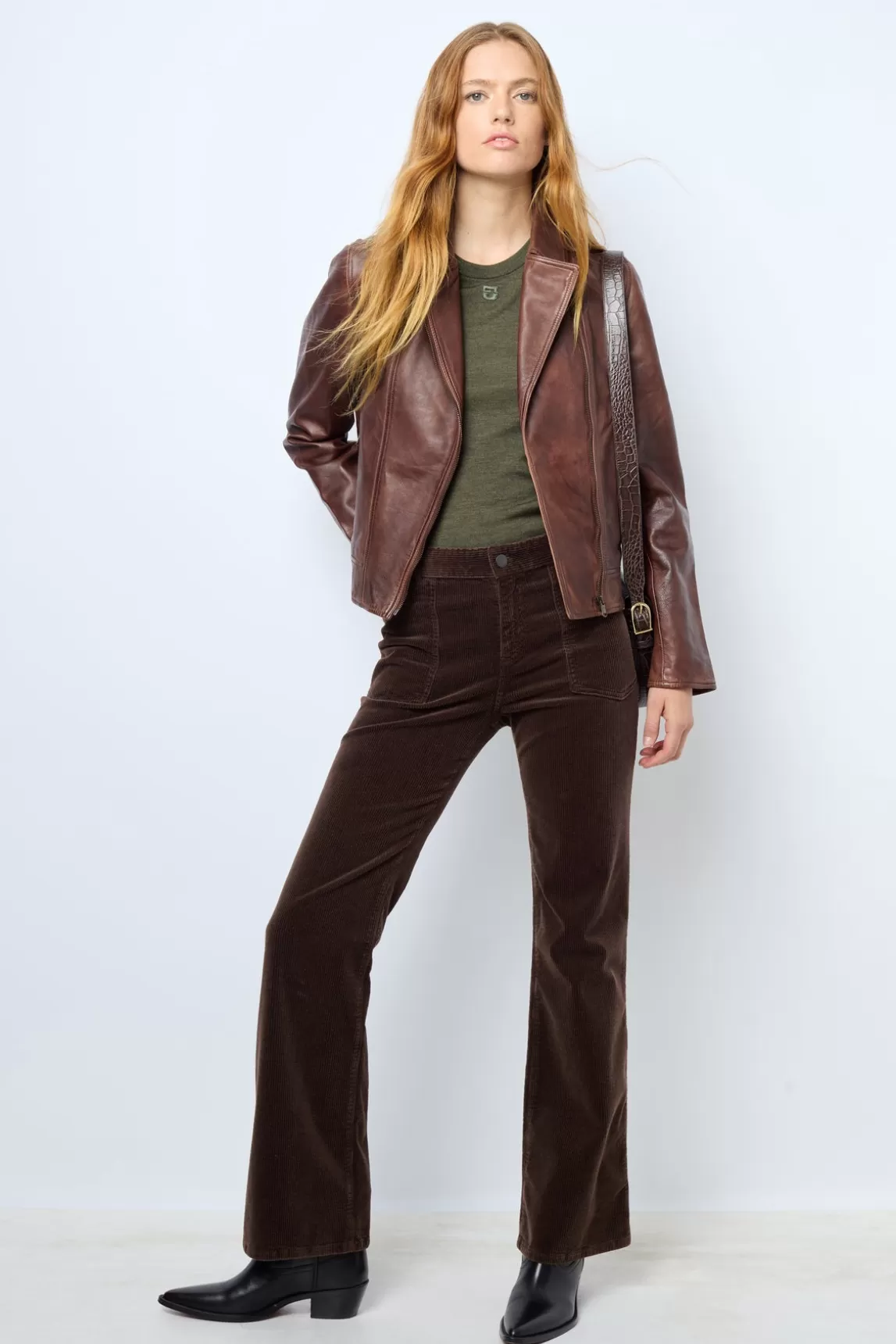 Online Gerard Darel Leather jacket - NATSUNI Cigar