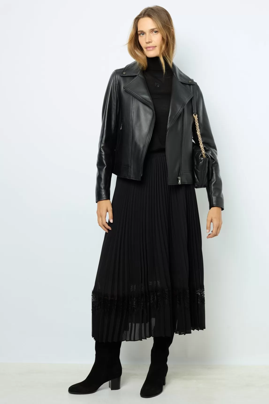 Cheap Gerard Darel Leather perfecto jacket - NADEGE Black