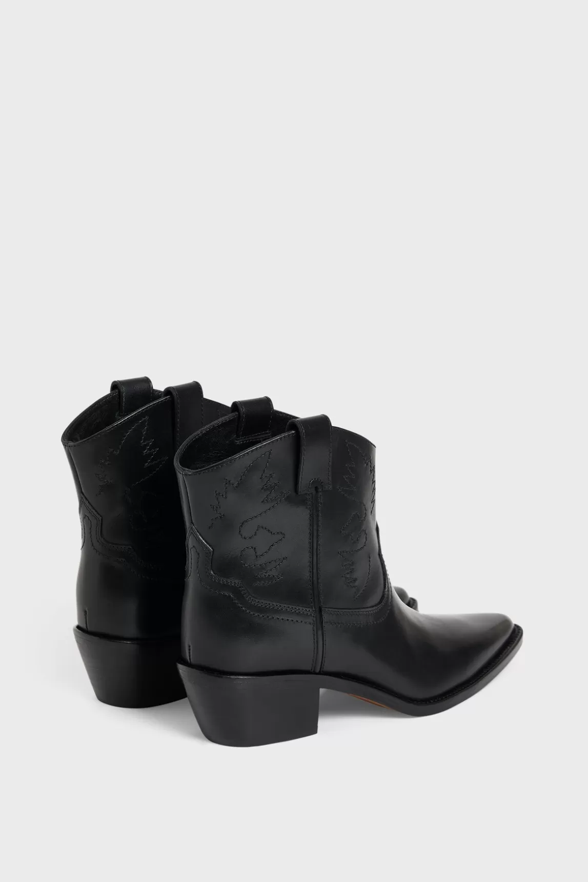 Best Sale Gerard Darel Leather Western Boots - TAYLOR Noir