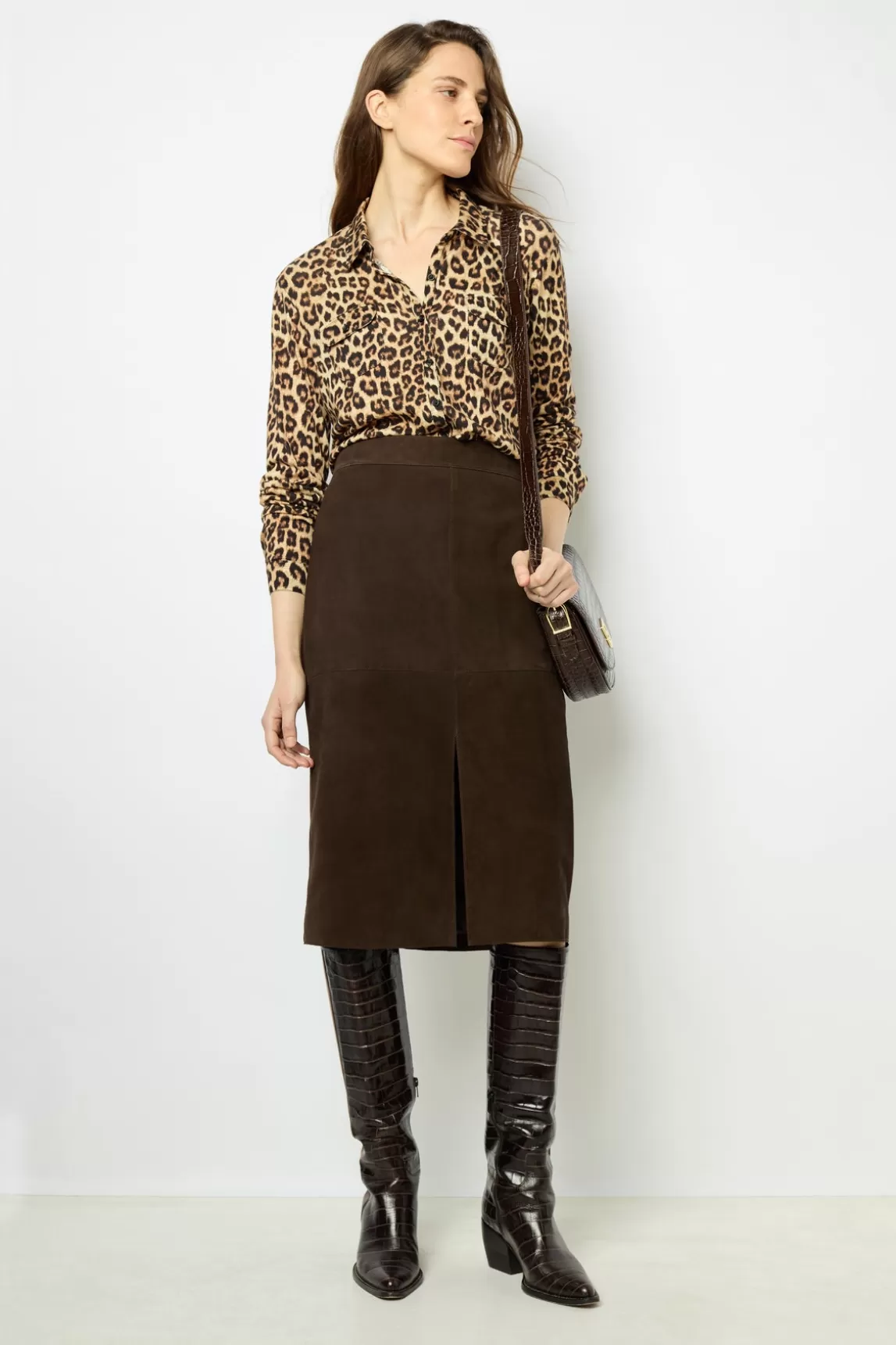 Cheap Gerard Darel Leopard print shirt - ANNELAURE Camel