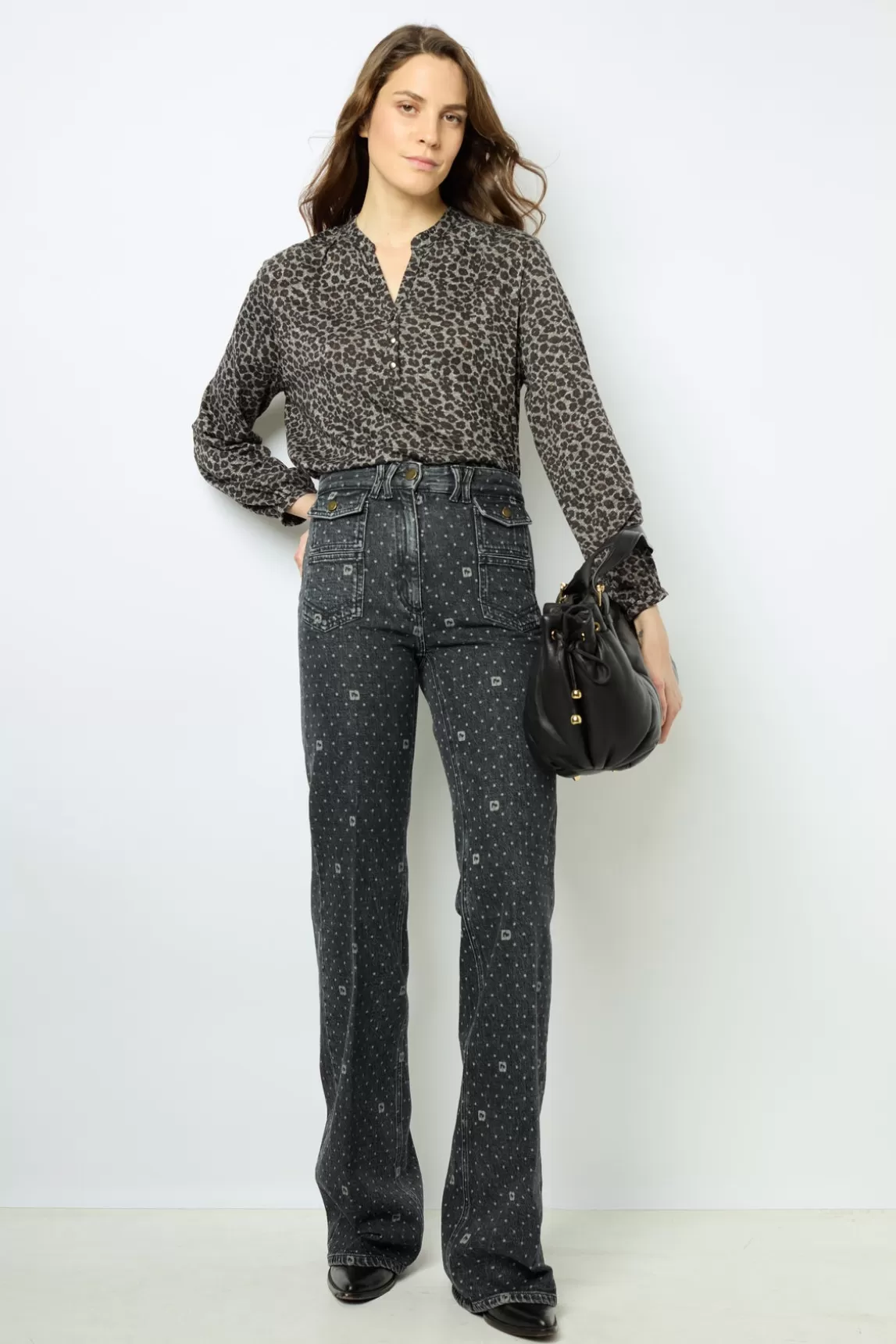 Cheap Gerard Darel Leopard print T-shirt - AURORE GrisChiné