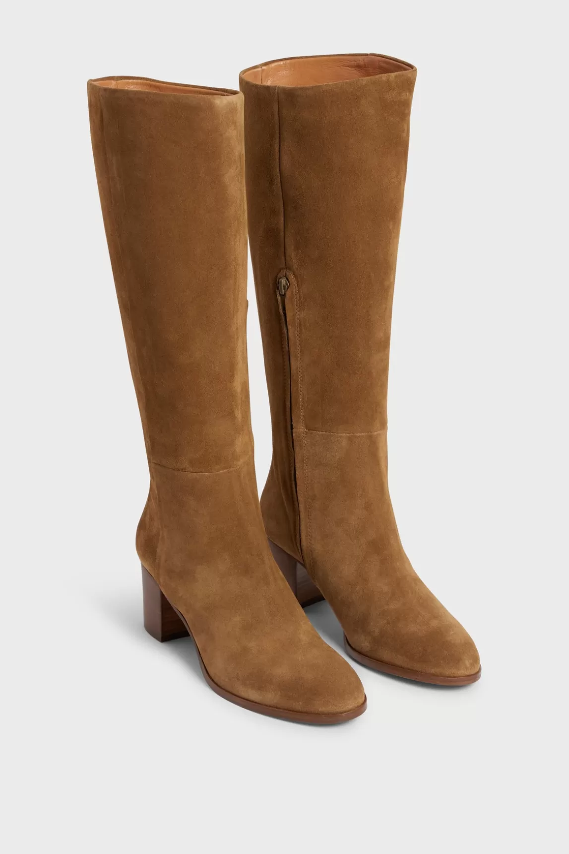 Shop Gerard Darel LIZZIE - High boots in velvet leather Camel