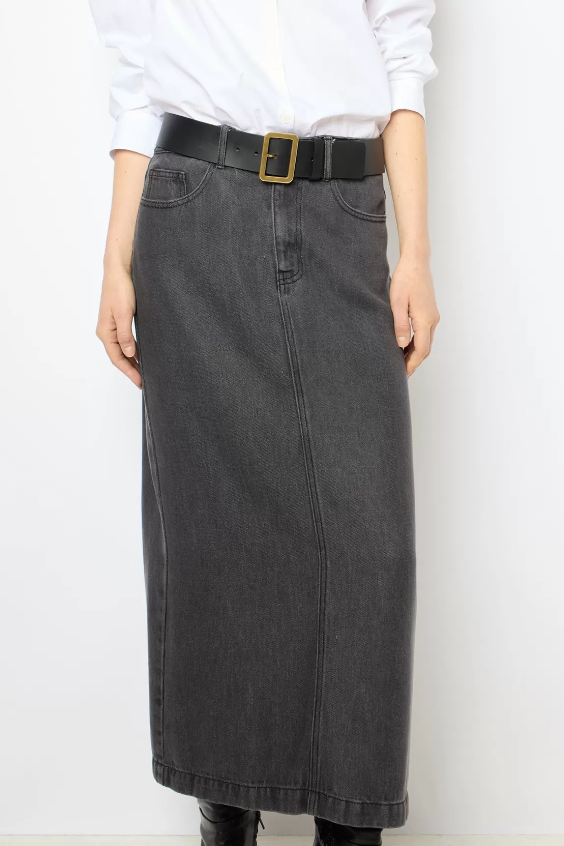 New Gerard Darel Midi denim skirt - CYBELIA anthracite