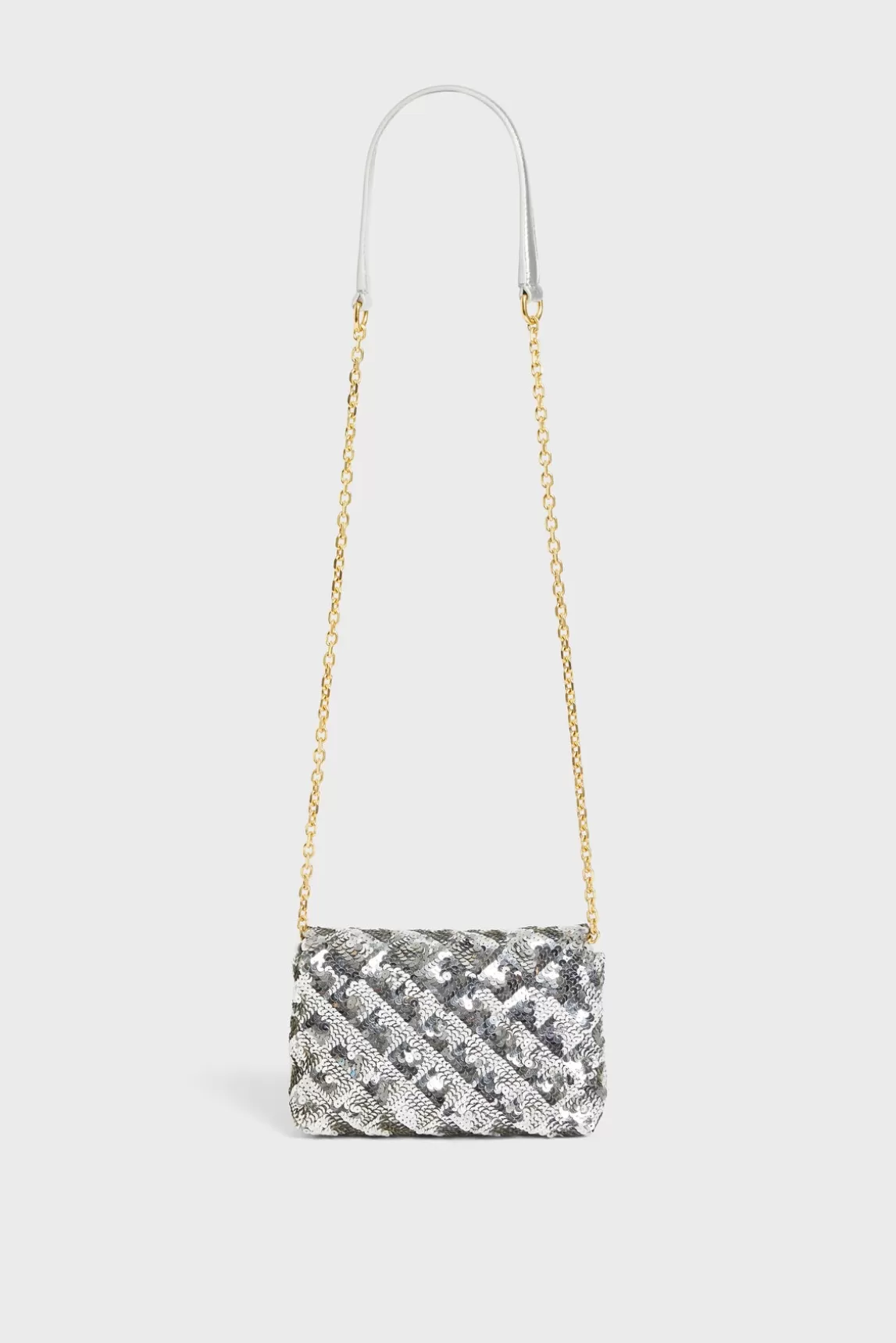 Outlet Gerard Darel Mini crossbody bag in sequin - LE MINI FANNY Argent