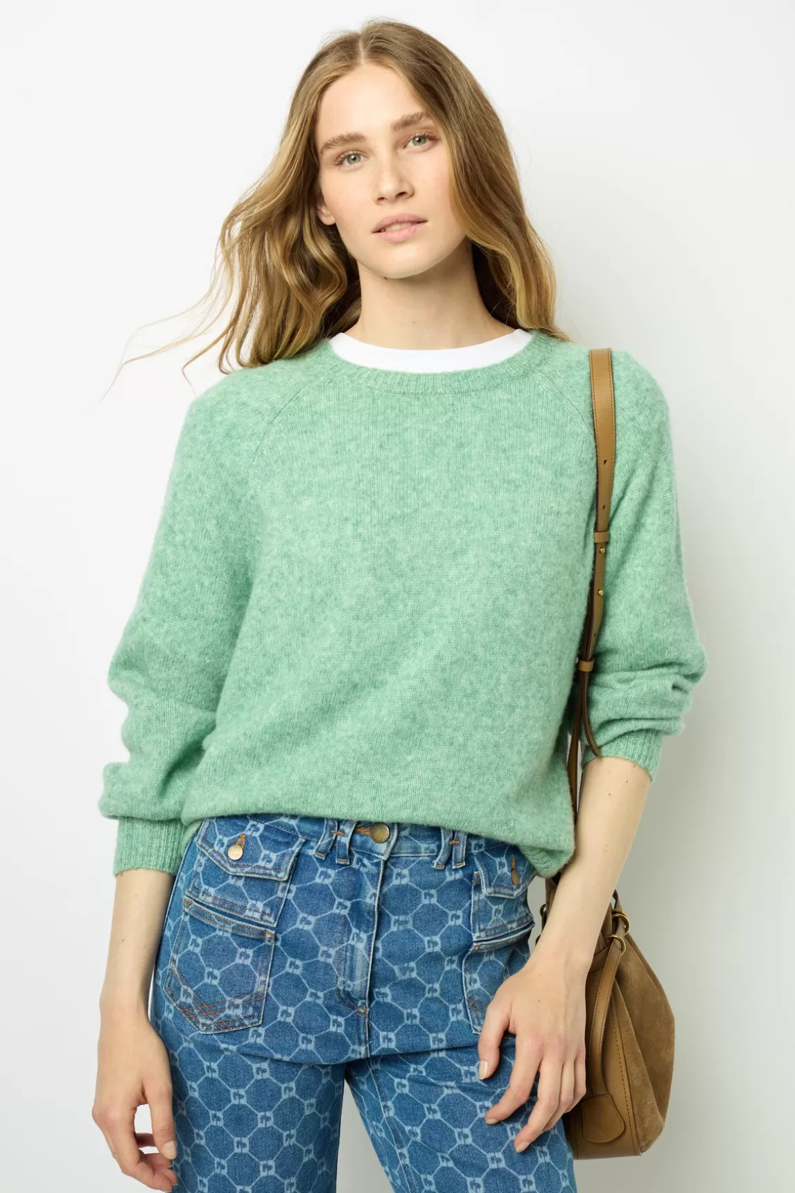 Fashion Gerard Darel Mottled sweater - JESABEL Vert