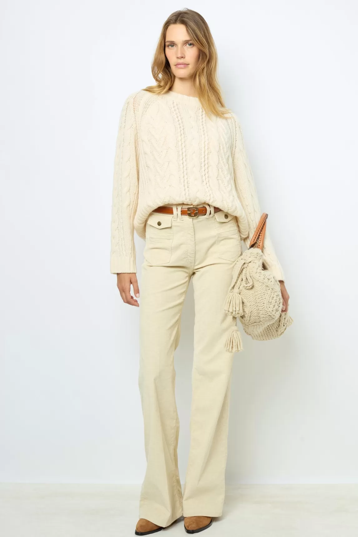 Flash Sale Gerard Darel velvet flare pants - ANNA Natural