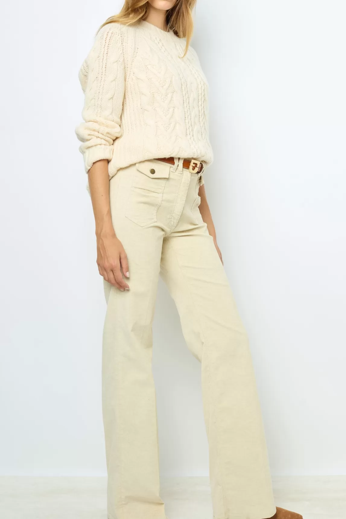 Flash Sale Gerard Darel velvet flare pants - ANNA Natural