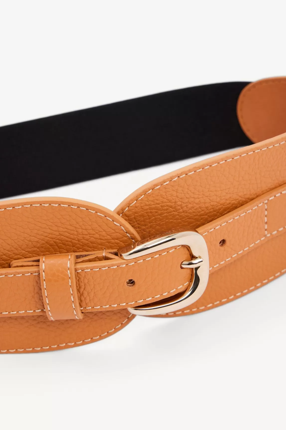 Best Gerard Darel OLYMPE - Grainy leather belt with elastic back Camel