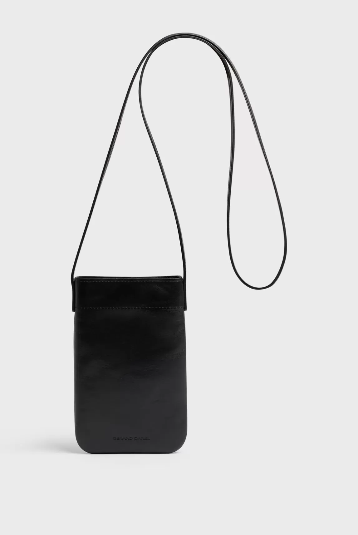 Hot Gerard Darel Phoneholder in plain leather - LADYPHONE Black