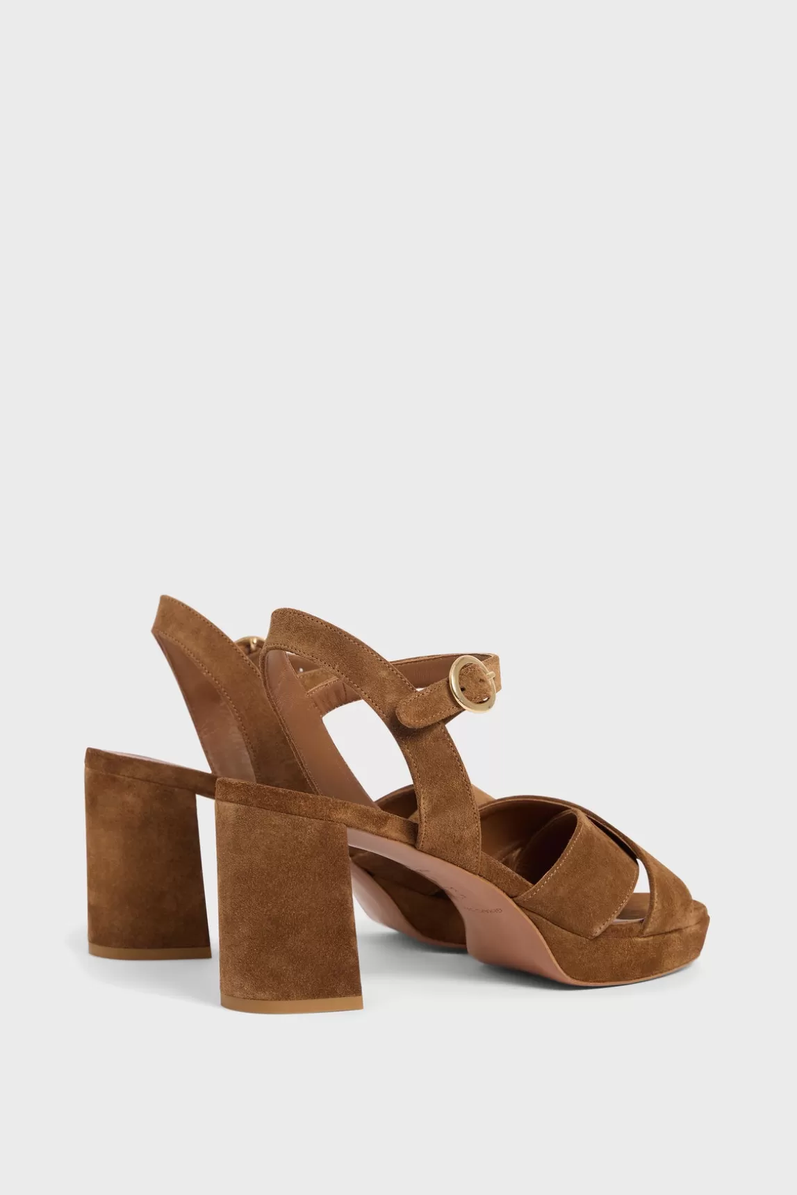 Hot Gerard Darel Platform sandals in suede - LYA Cognac