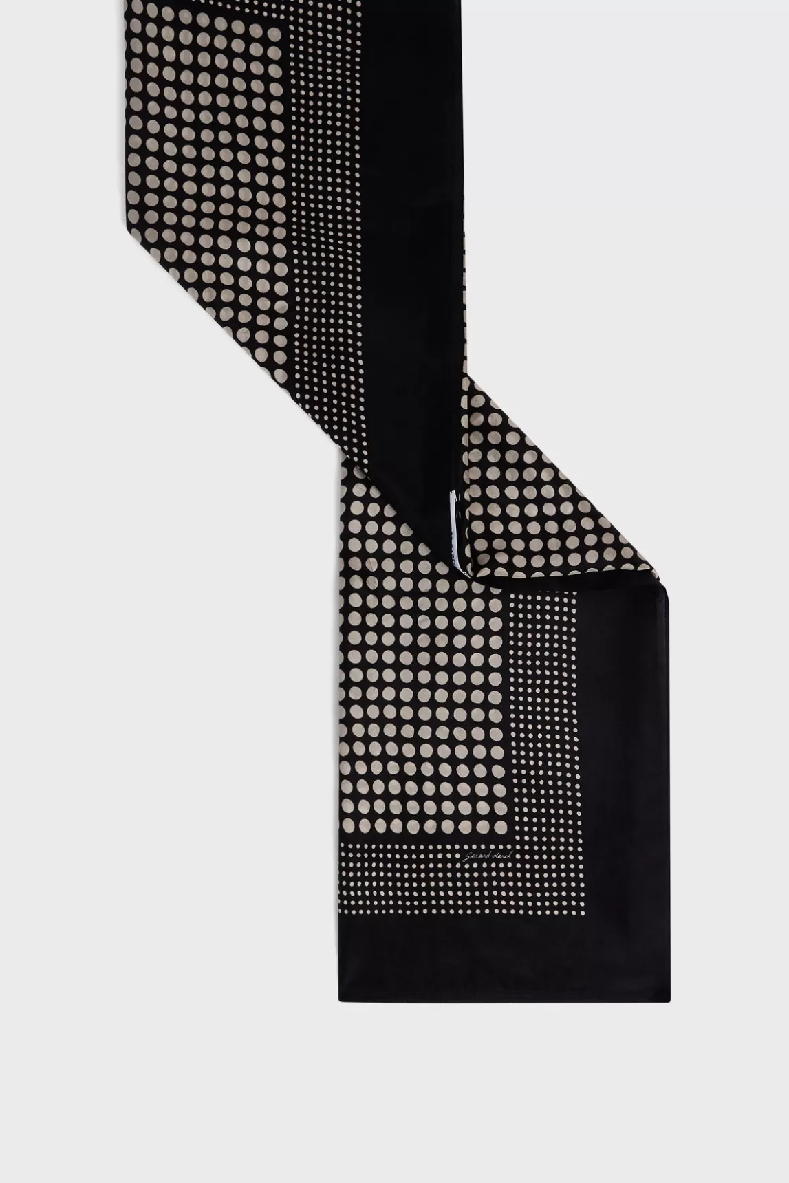 Fashion Gerard Darel Polka dot"])self.__next_f.push([1," silk scarf - DOROTHEE Noir