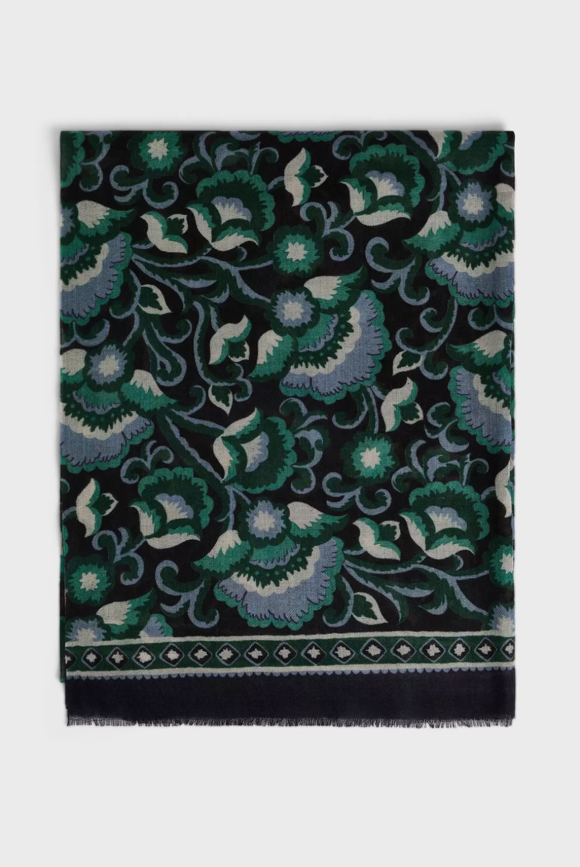 Outlet Gerard Darel Printed wool scarf - DOUHA Vert