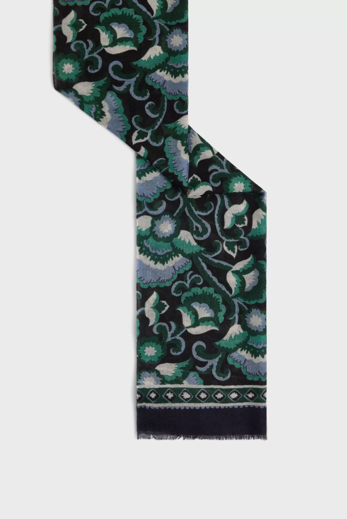 Outlet Gerard Darel Printed wool scarf - DOUHA Vert