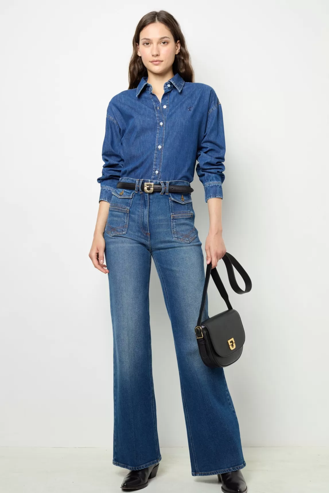 Clearance Gerard Darel Raw denim shirt - BABETT Jeans