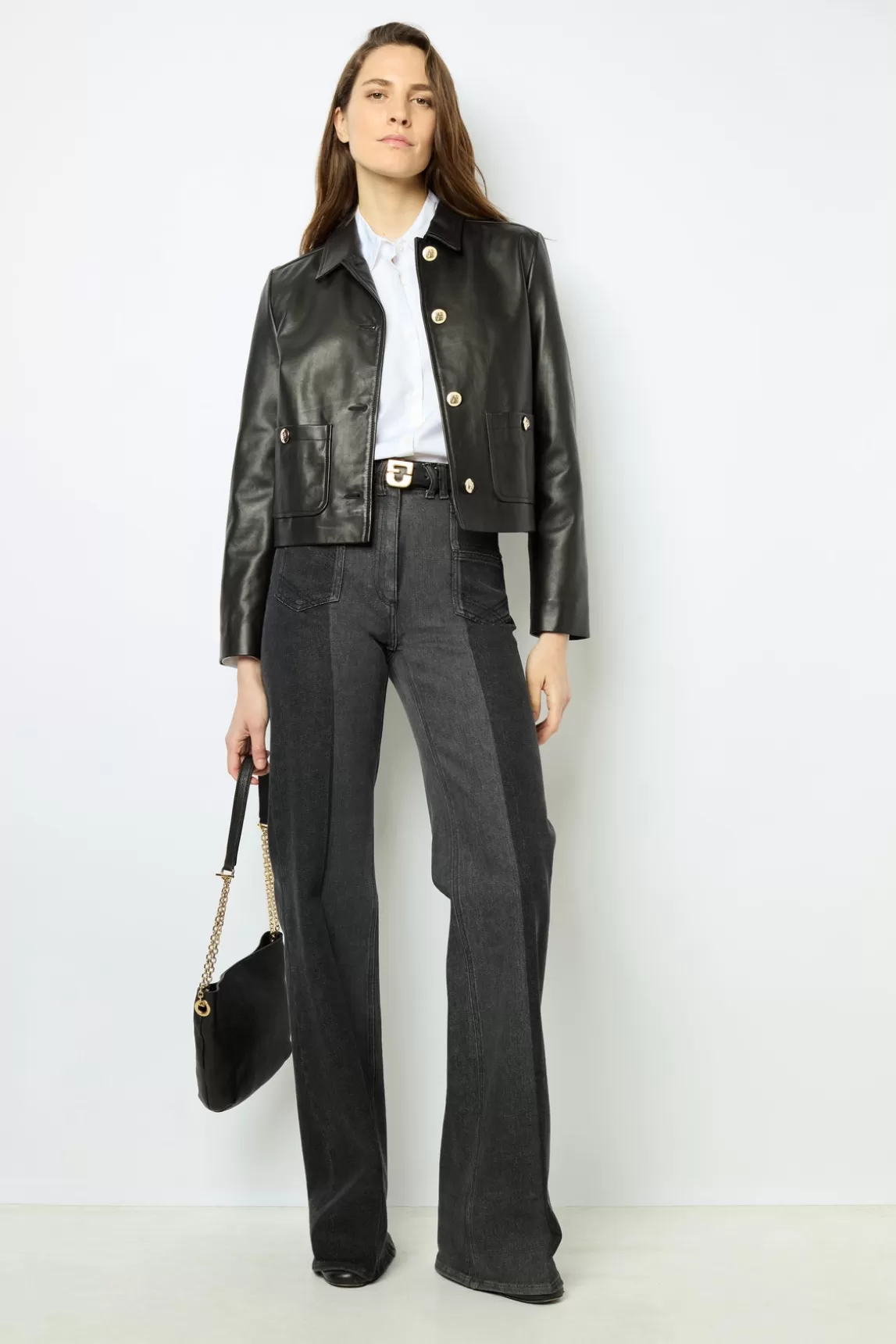 Best Sale Gerard Darel Short leather jacket - BEYZA Noir