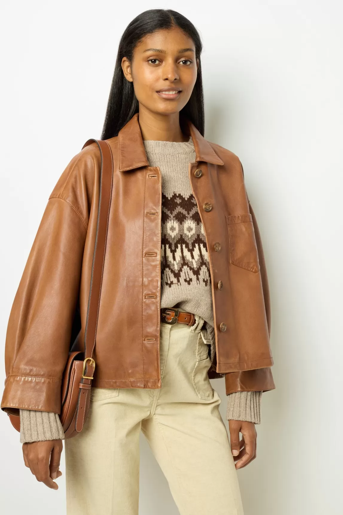 Flash Sale Gerard Darel Short leather jacket - JOCYA Cigare